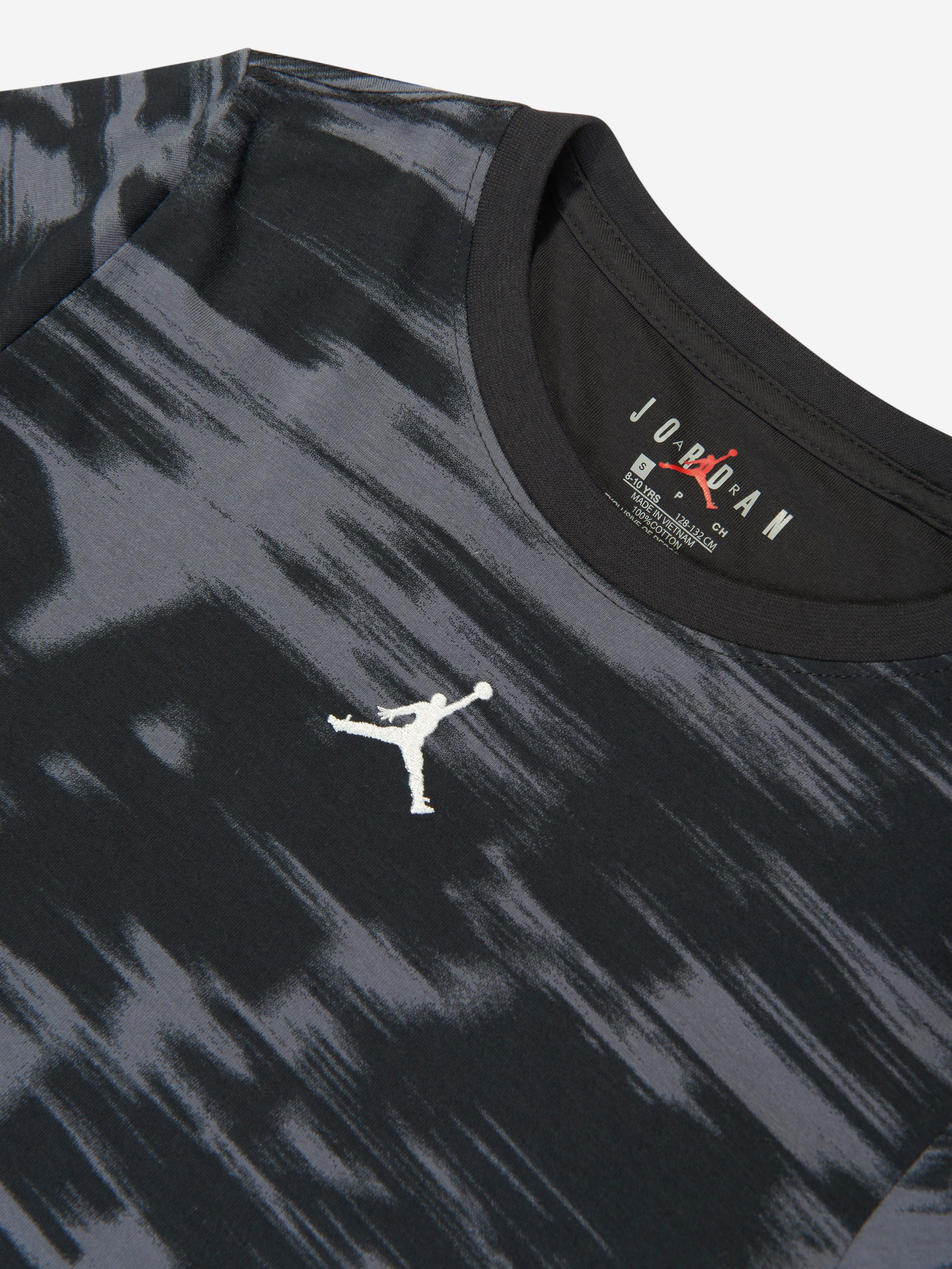 Boys MVP Jordan Motion AOP T-Shirt in Black