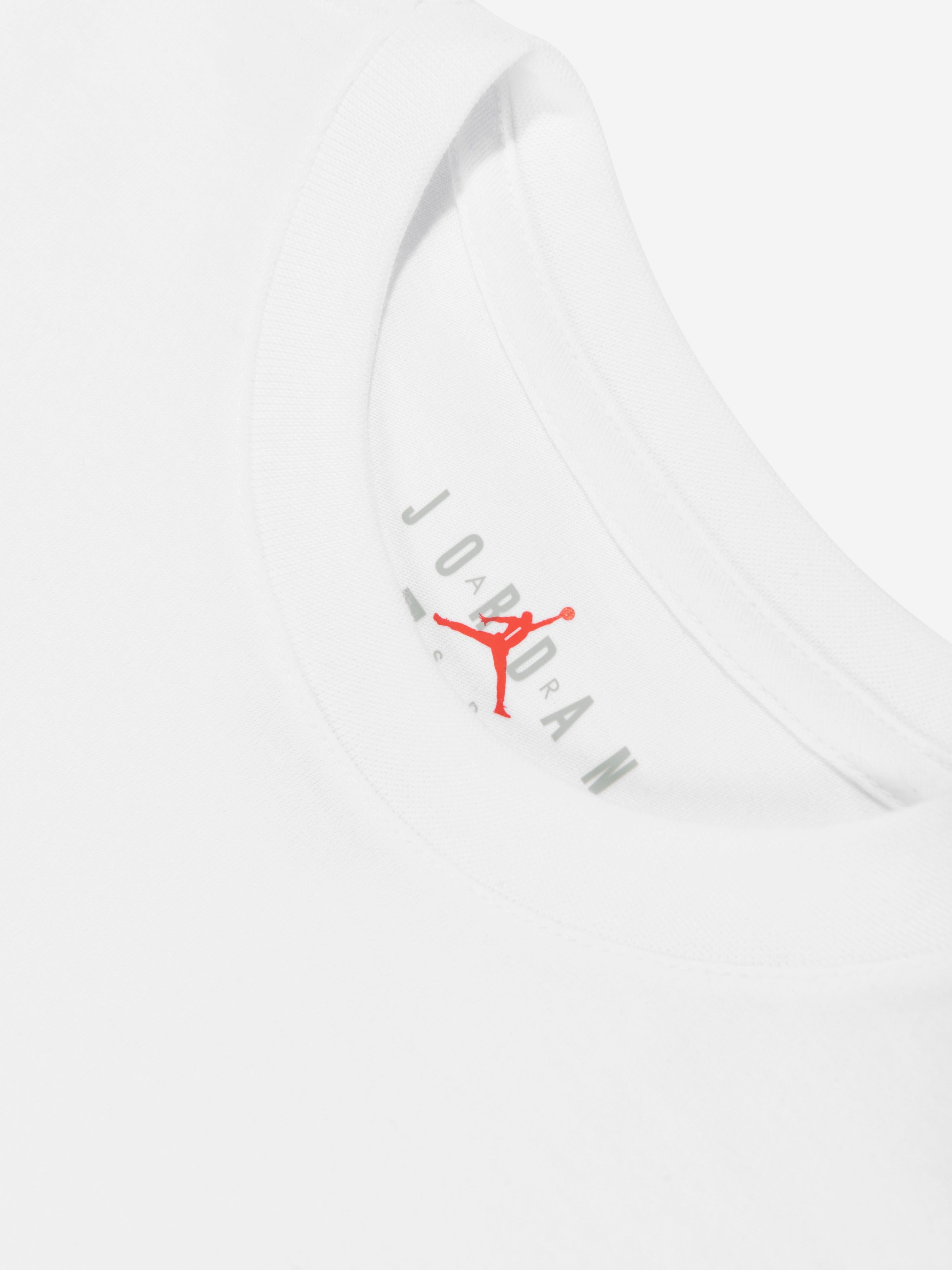Boys Jumpman Air Embroidered T-Shirt in White