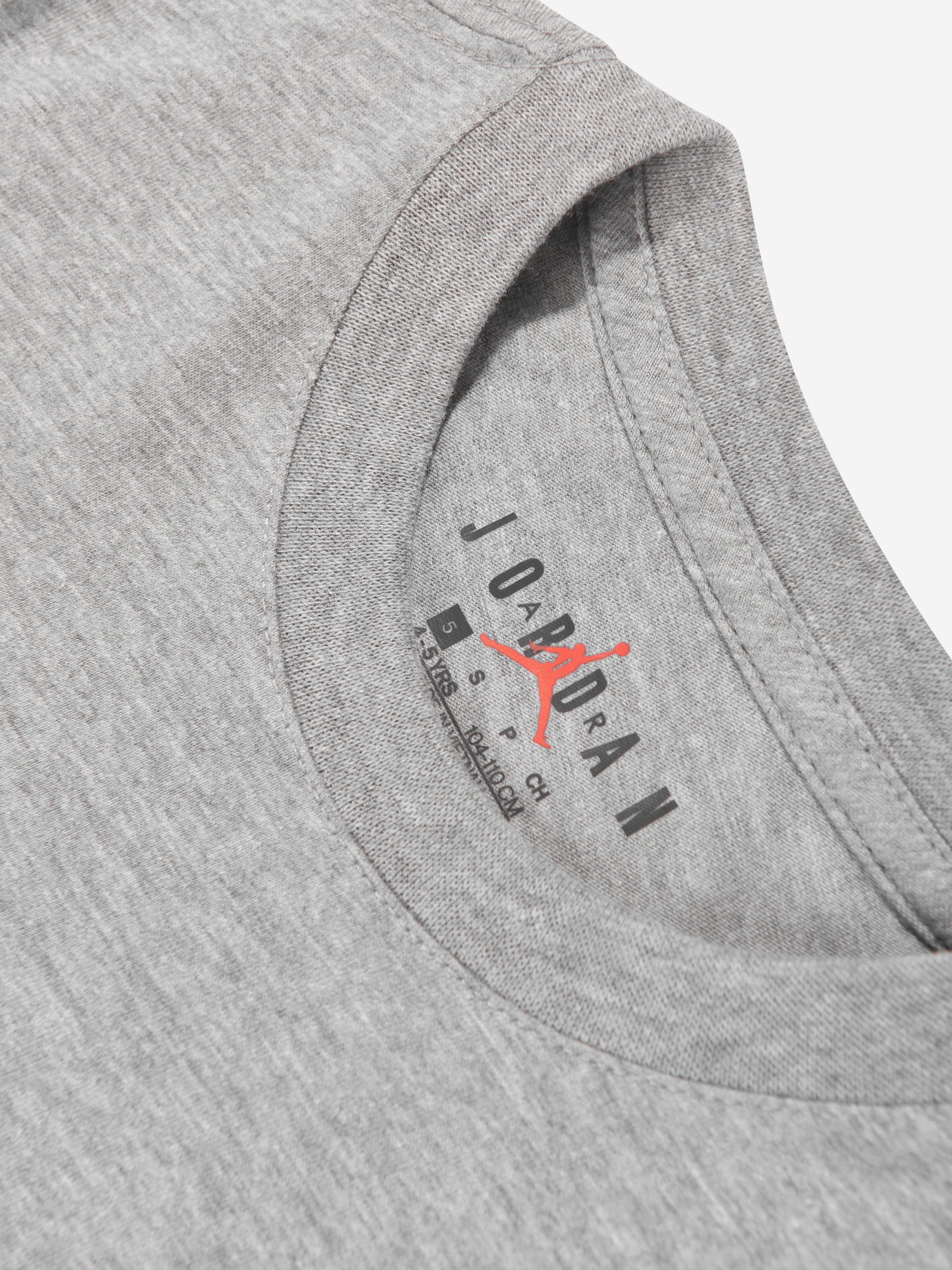 Boys Jumpman Air Embroidered T-Shirt in Grey