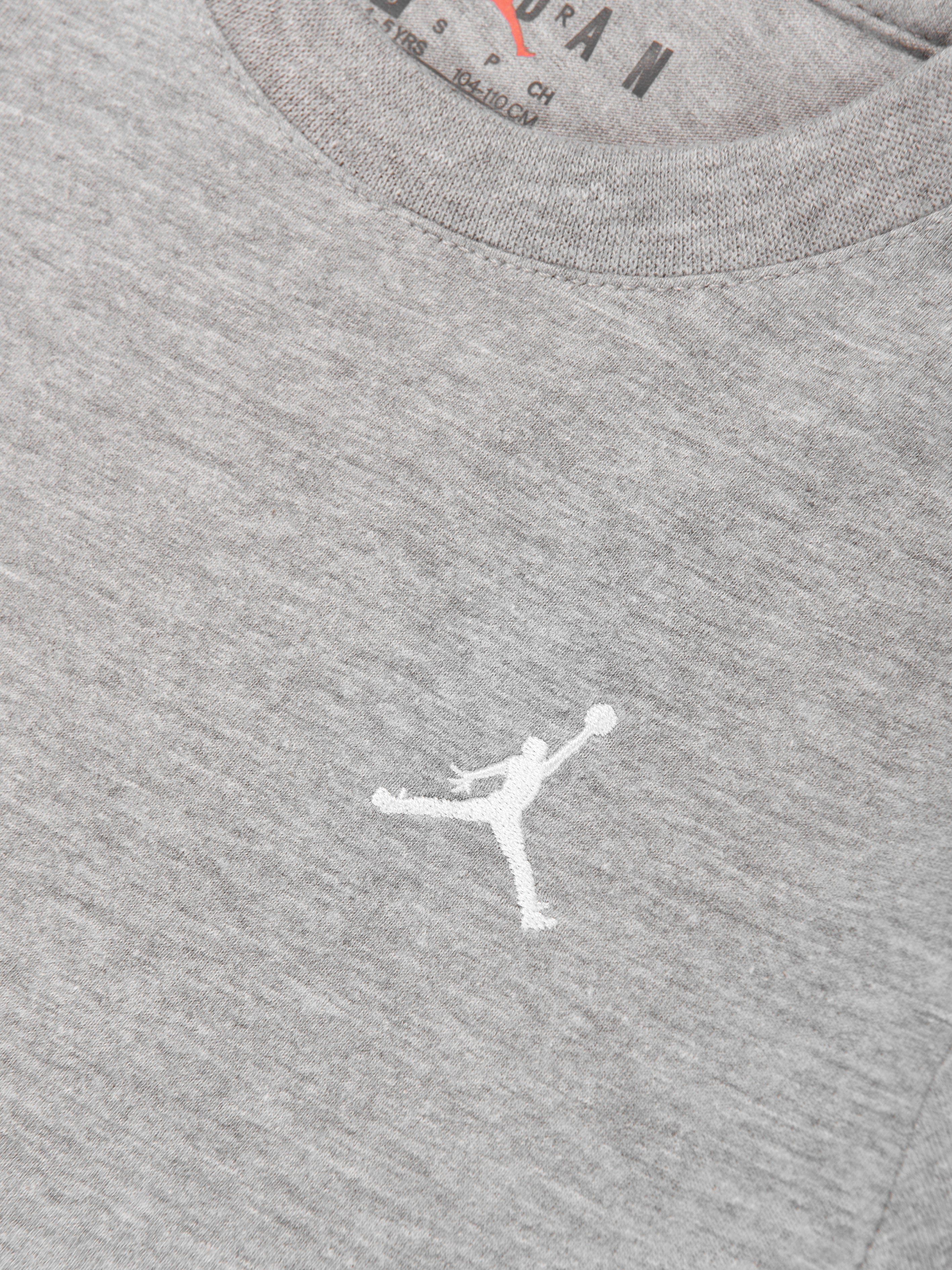 Boys Jumpman Air Embroidered T-Shirt in Grey