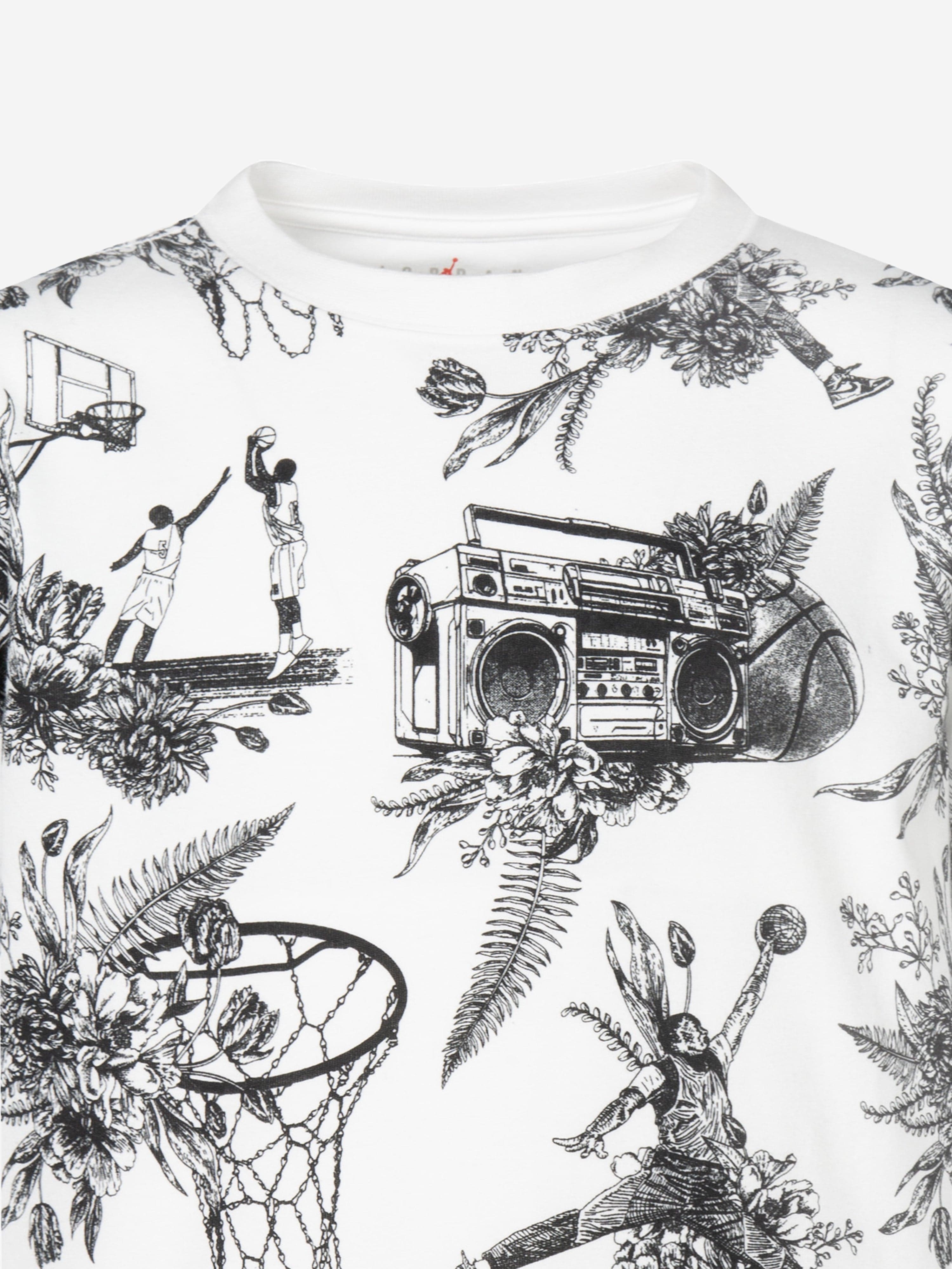 Jordan Boys Sports Sketch T-Shirt in White