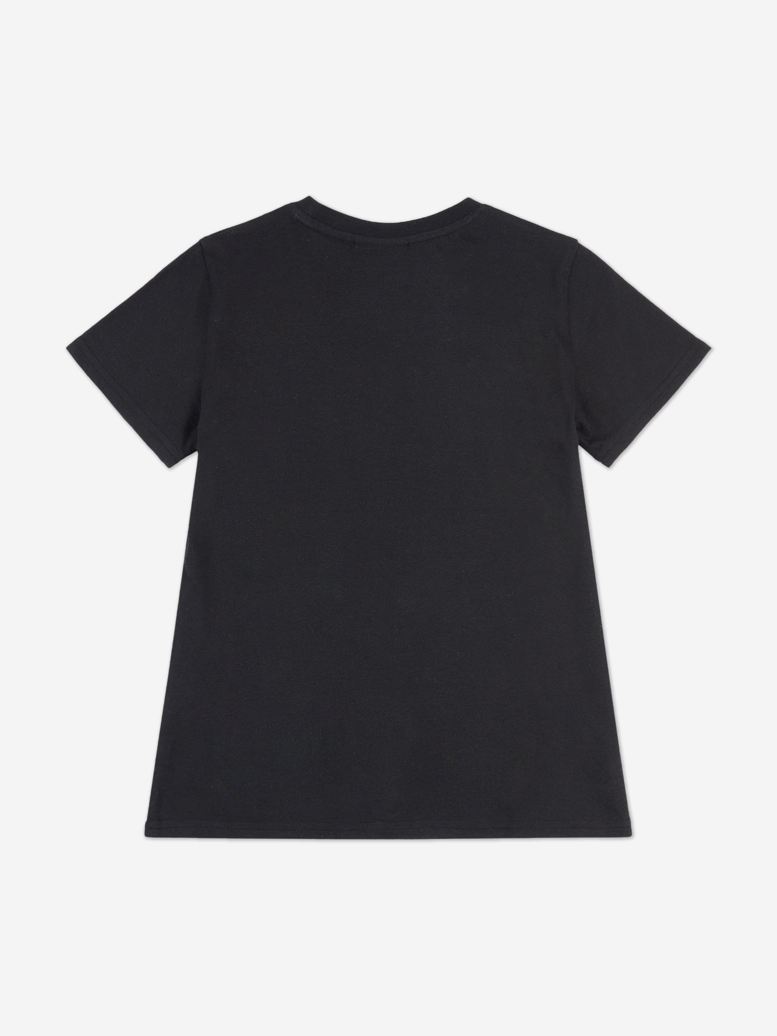 Juicy Couture Girls Diamante Logo Fitted T-Shirt in Black