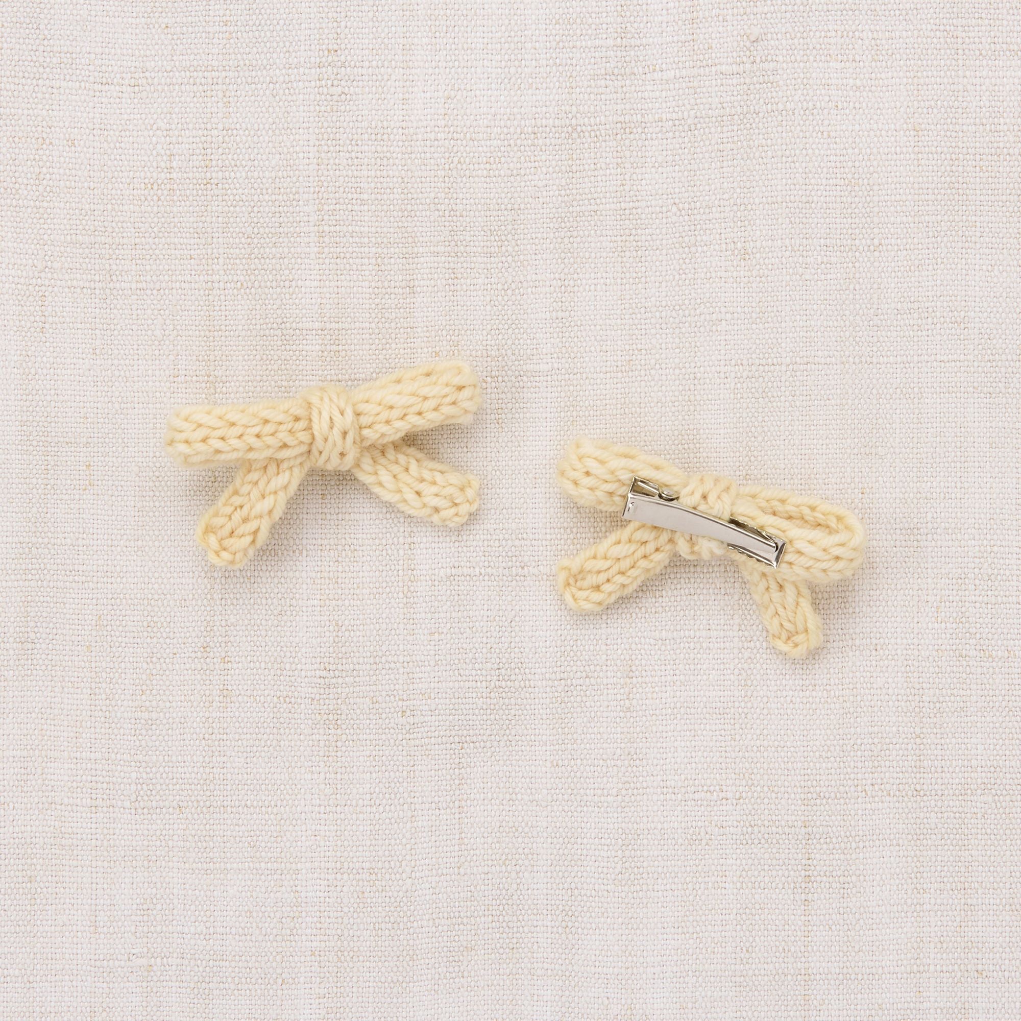 Girls Yellow Bow Hair Clips