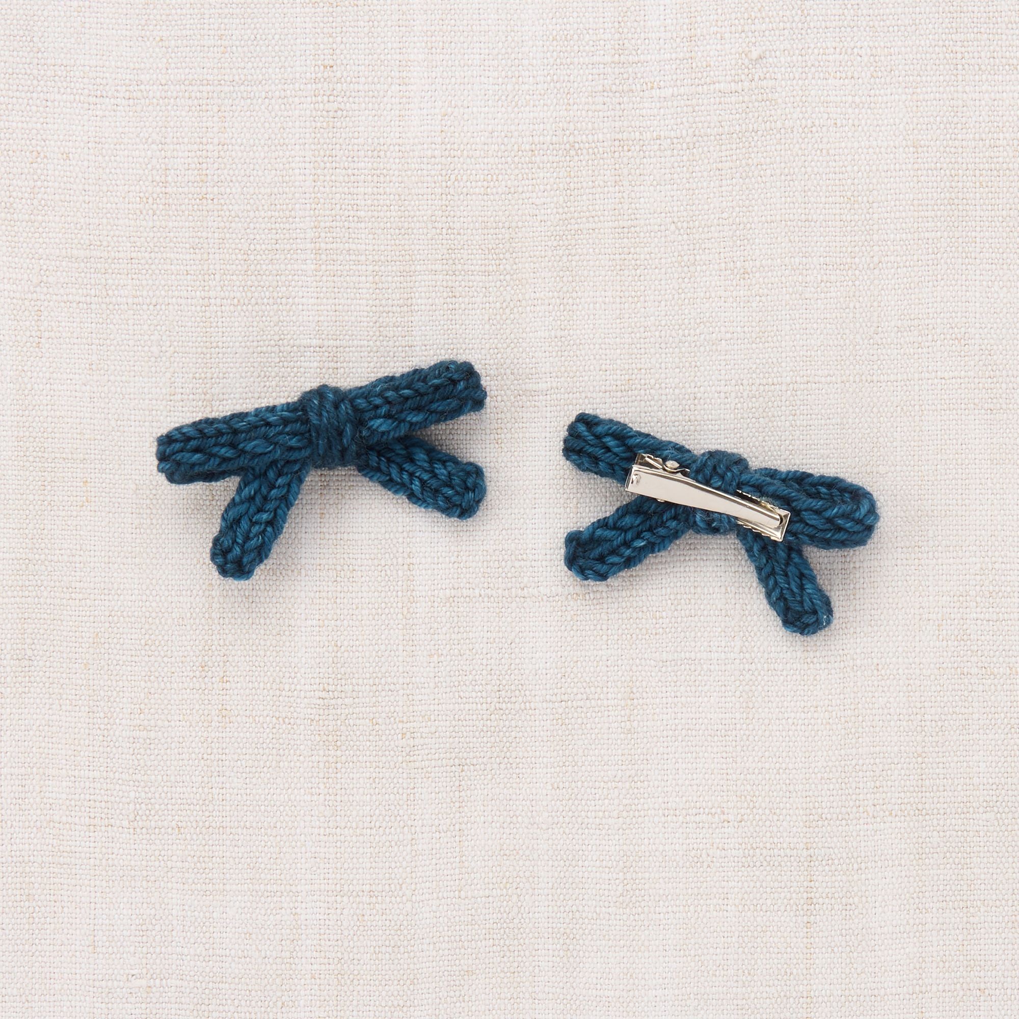 Girls Blue Bow Hair Clips