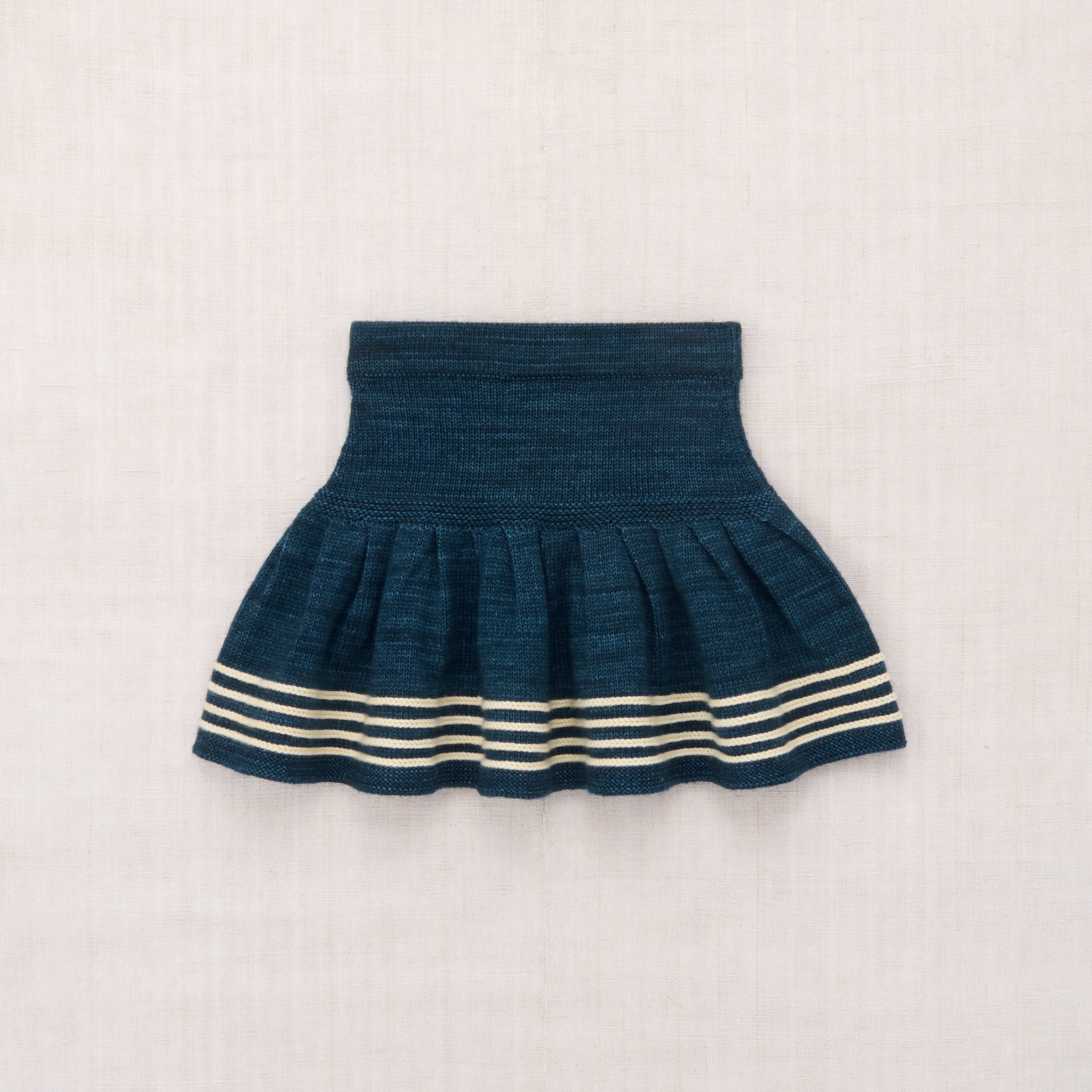 Girls Blue Wool Skirt