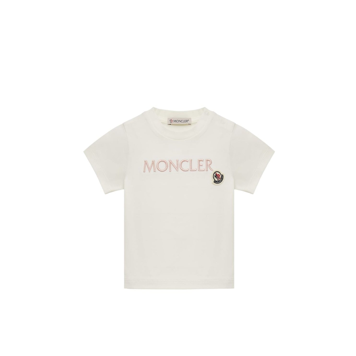 Baby Girls White Logo Cotton T-Shirt