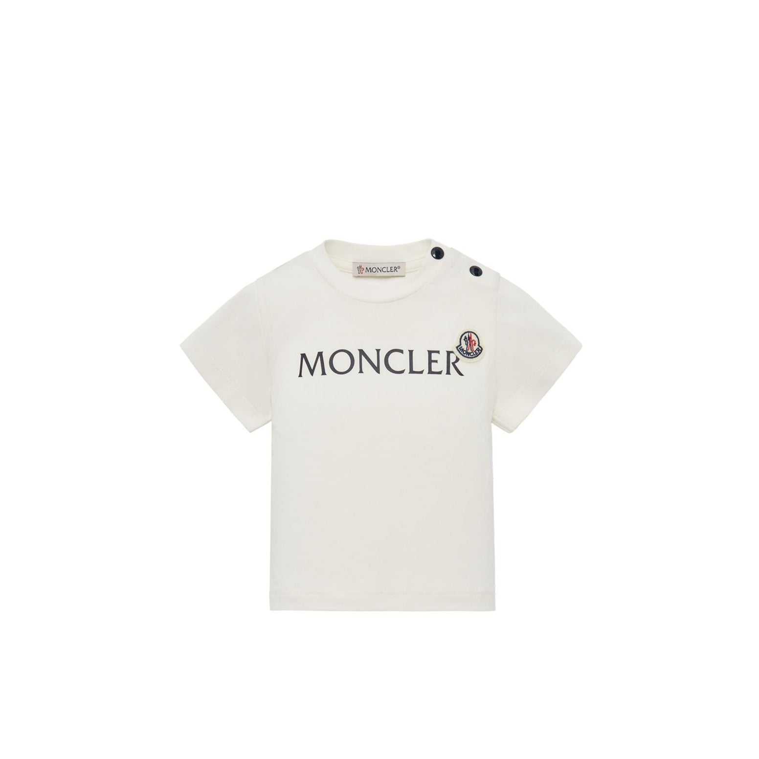 Baby Boys White Logo Cotton T-Shirt