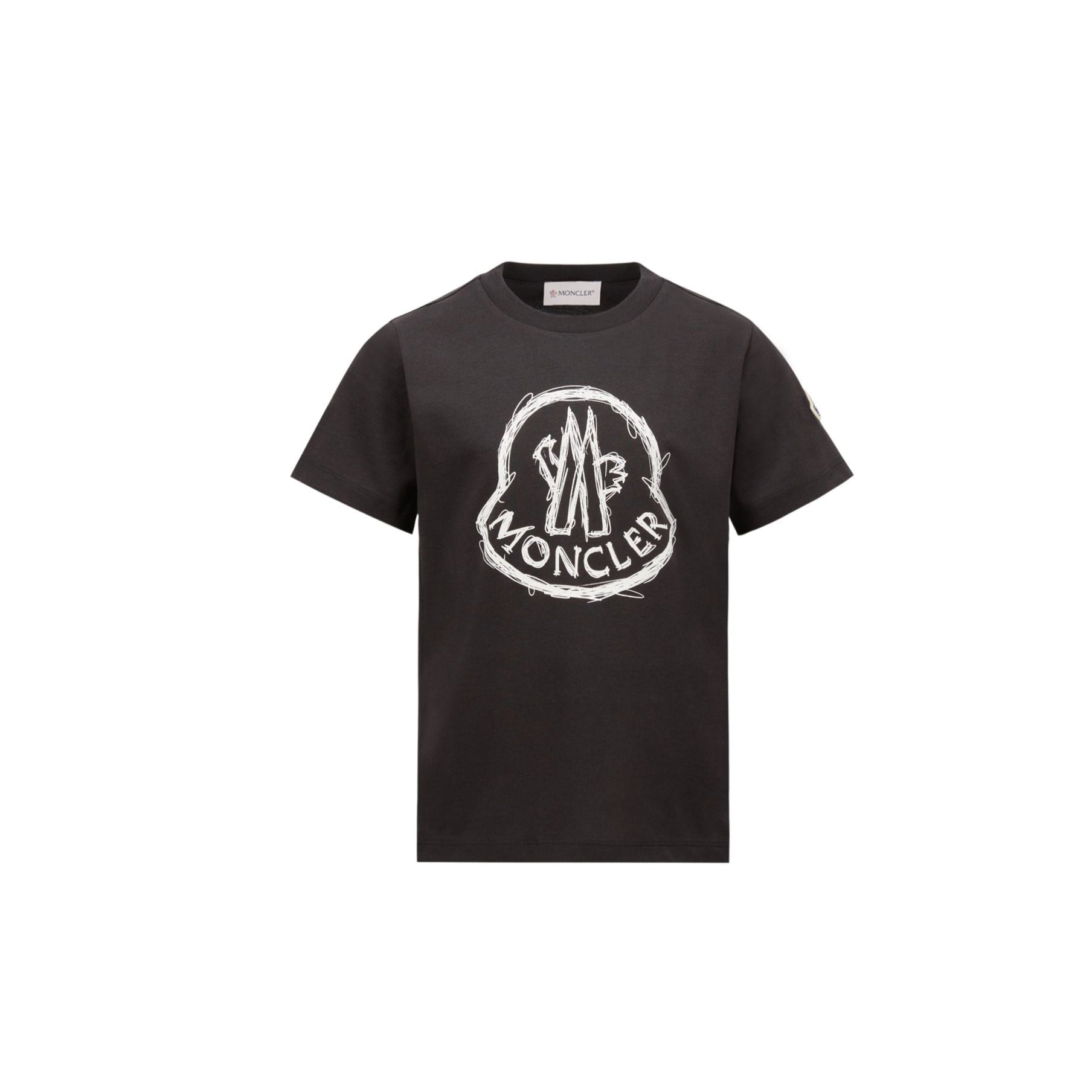 Boys Black Logo Cotton T-Shirt
