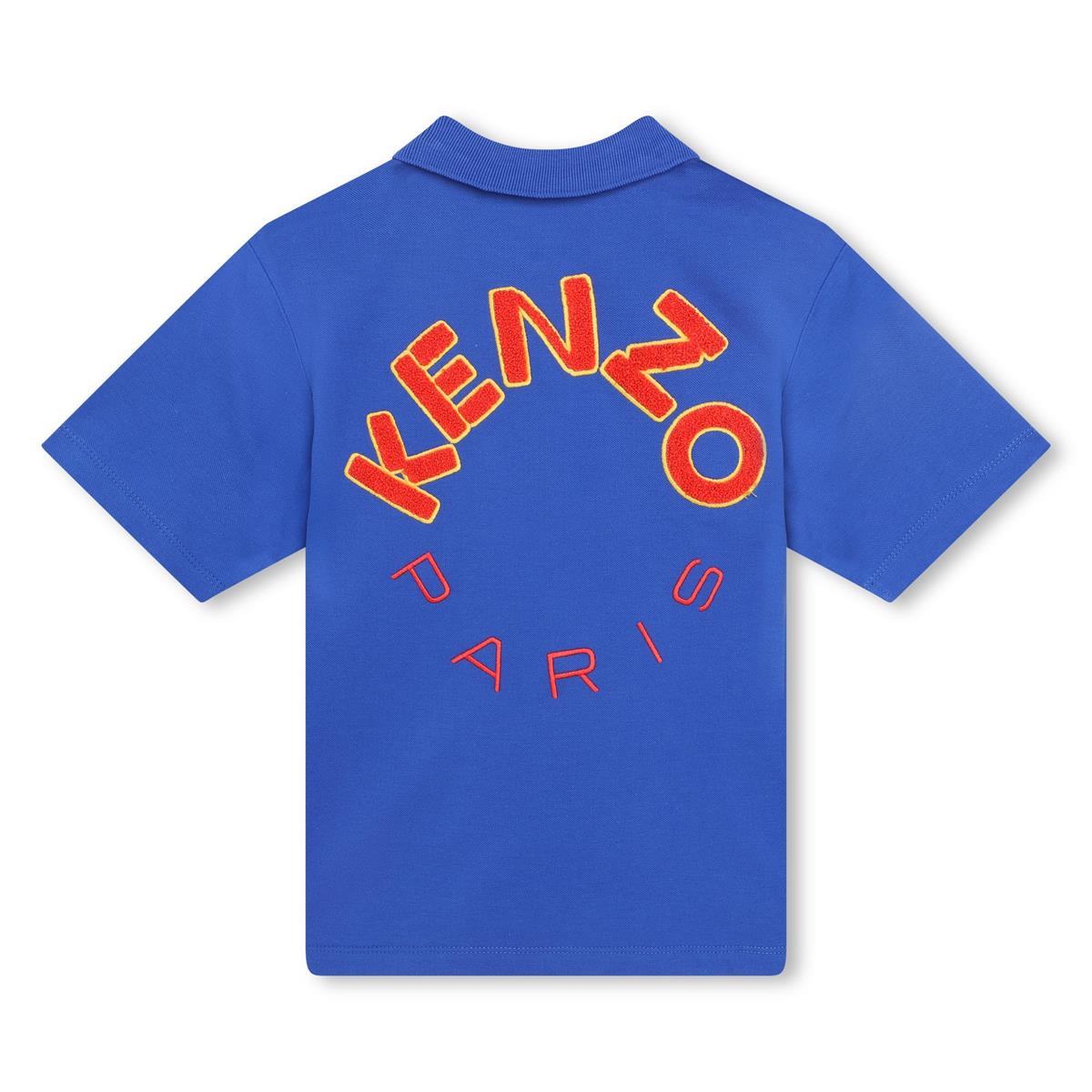 Boys Blue Cotton Polo Shirt
