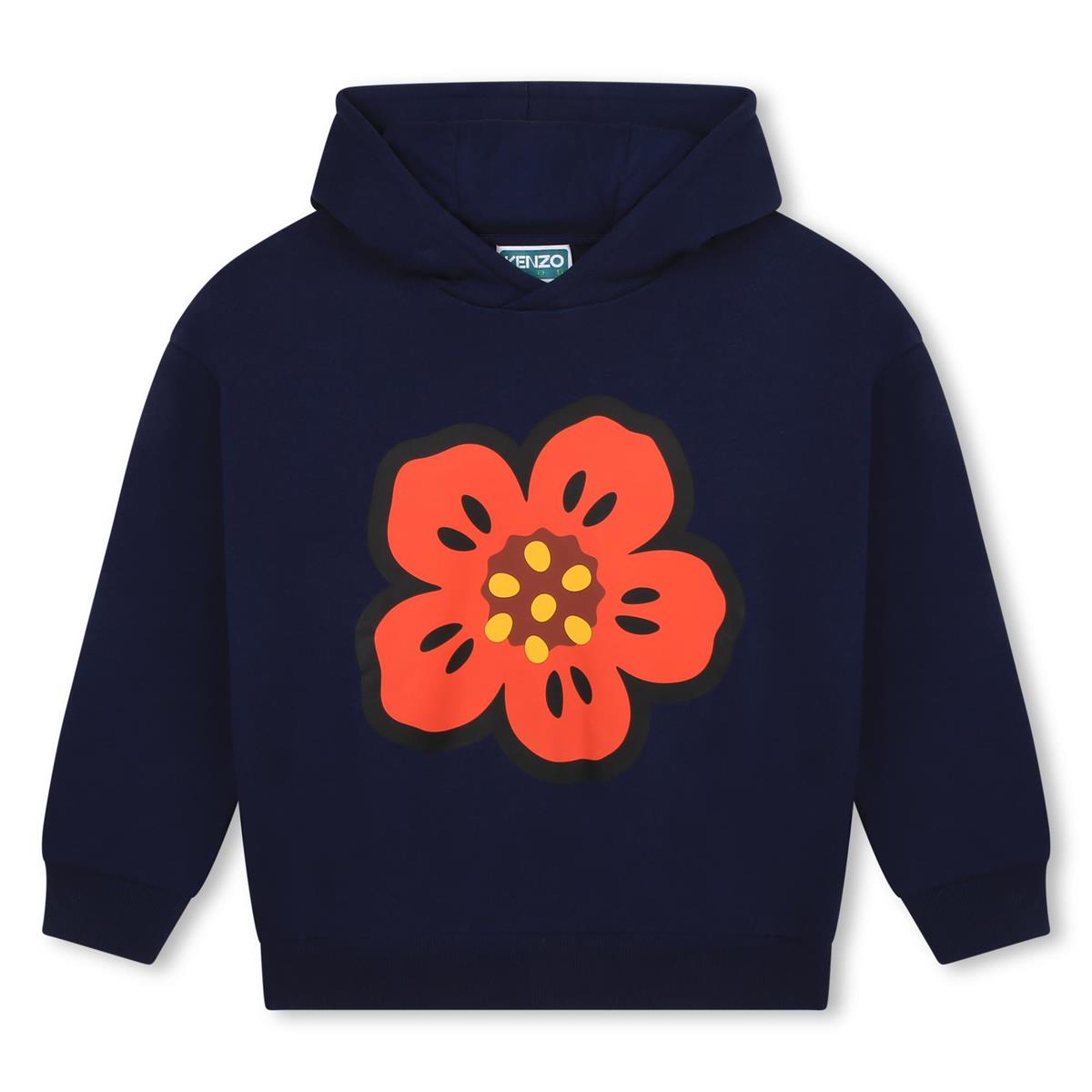 Boys Blue Flower Cotton Sweatshirt