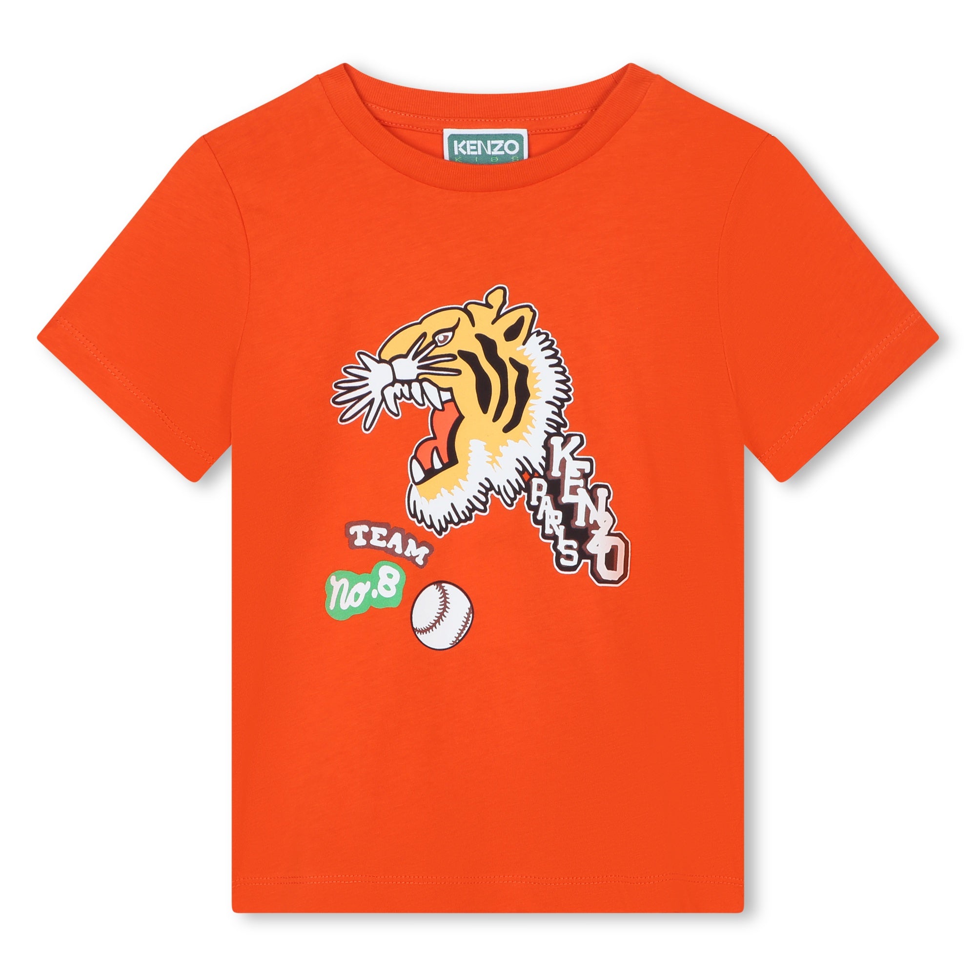 Boys Red Printed Cotton T-Shirt
