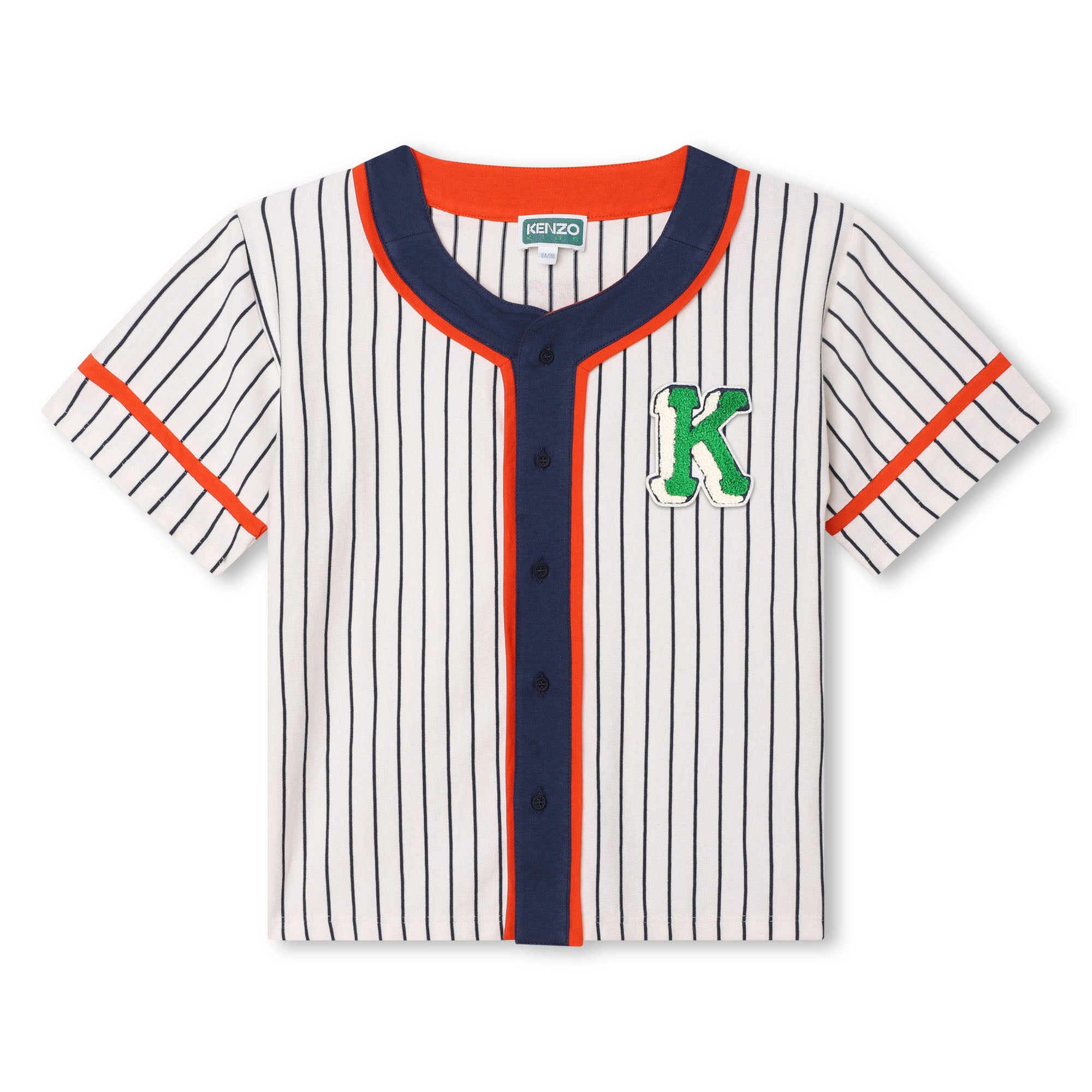 Boys White Stripes Cotton T-Shirt