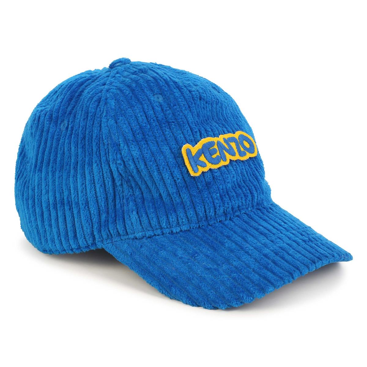 Boys & Girls Blue Corduroy Logo Cap