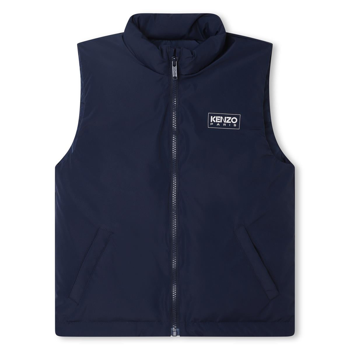 Boys Navy Padded Gilet