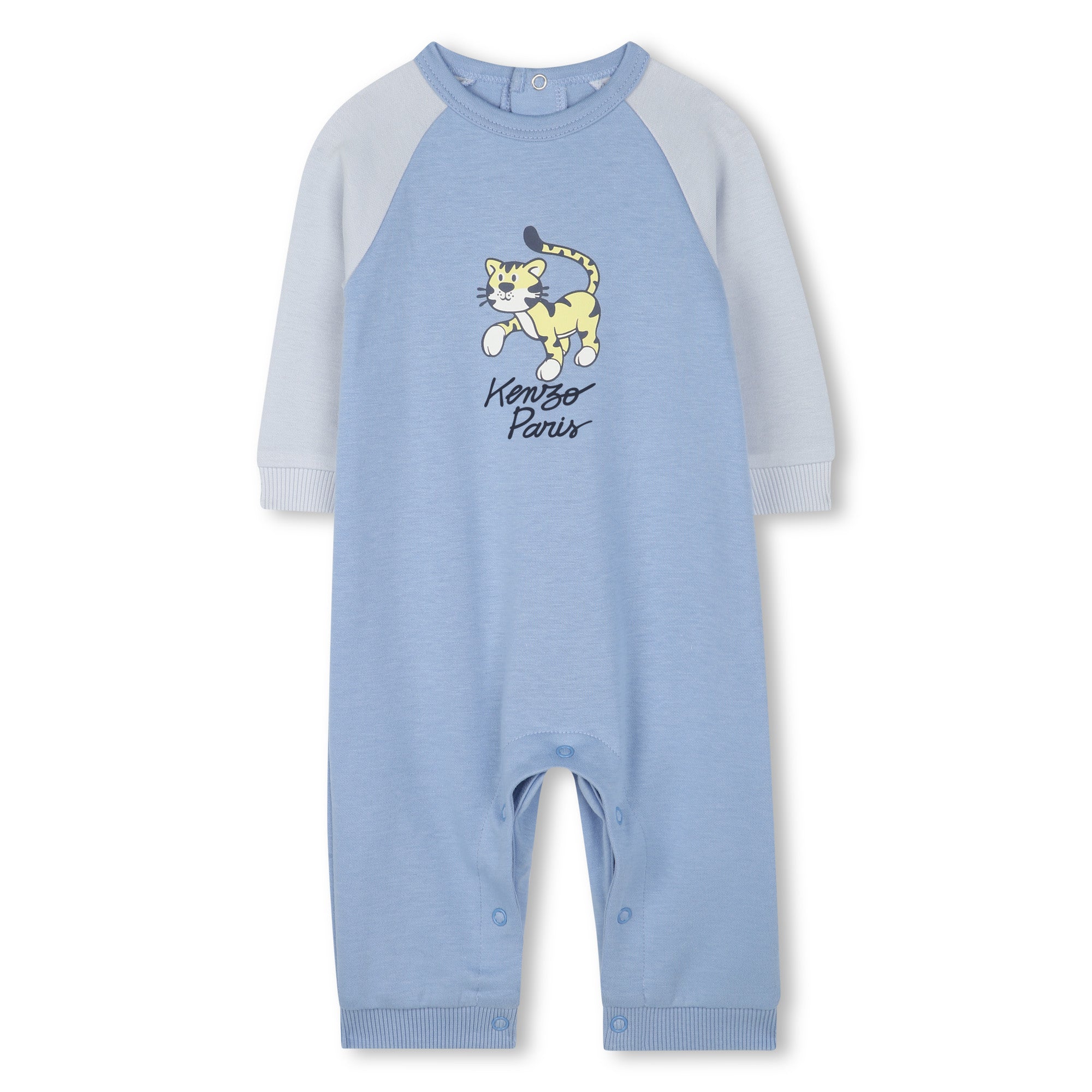 Baby Boys & Girls Blue Cotton Babysuit