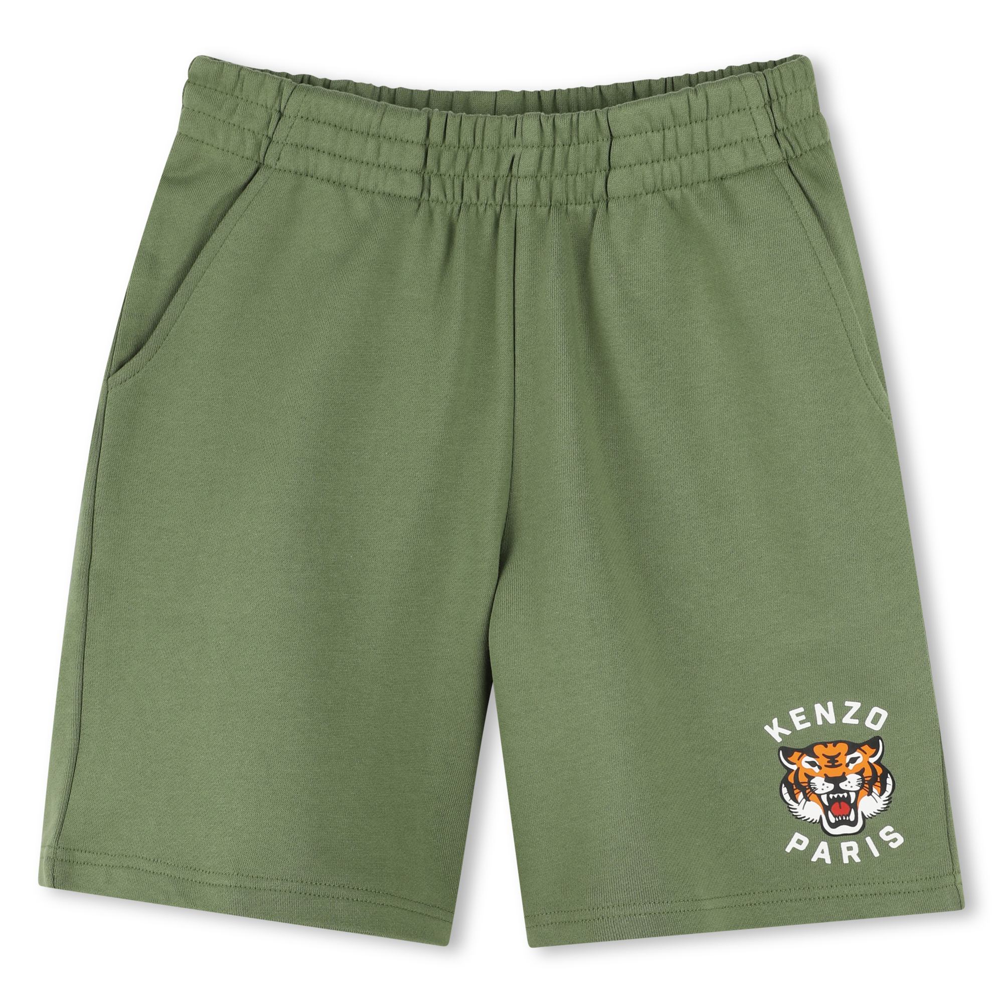 Boys Green Cotton Shorts