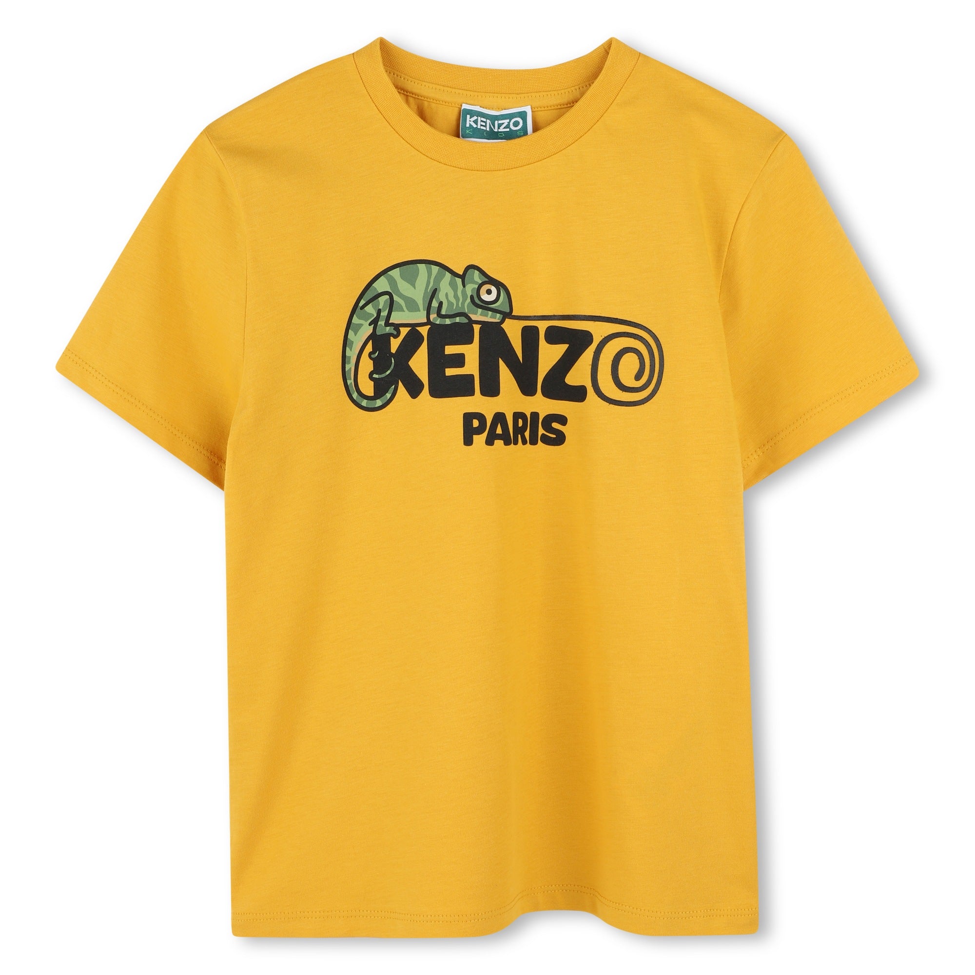 Boys Yellow Logo Cotton T-Shirt
