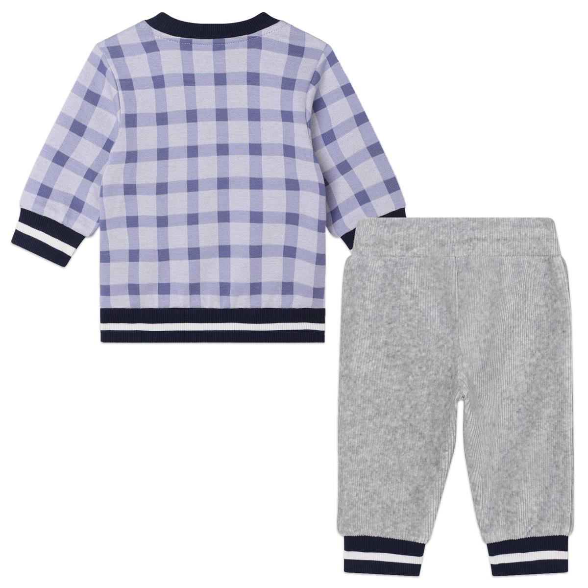 Baby Boys Blue Check Set