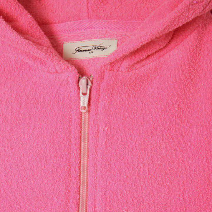 Boys & Girls Pink Cotton Zip-Up Top