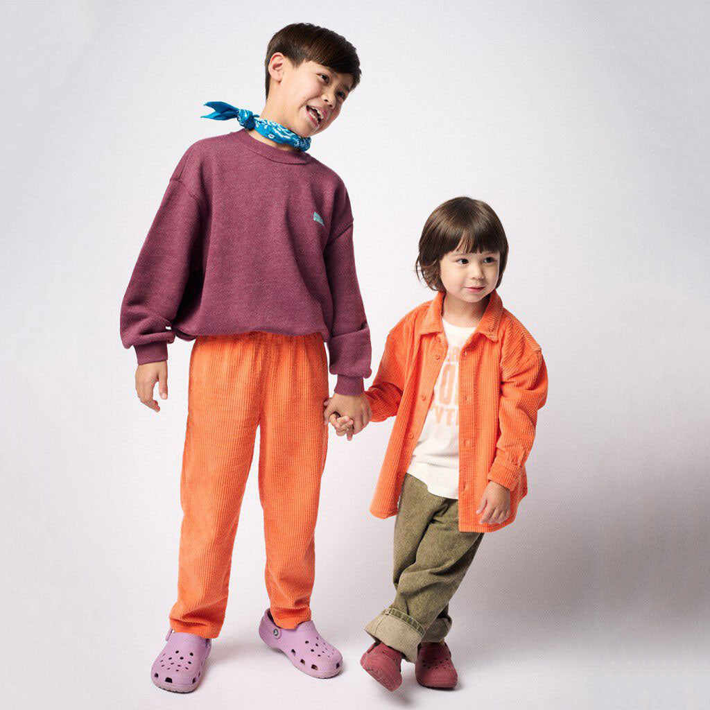 Boys & Girls Wine Red Cotton Sweatshirt