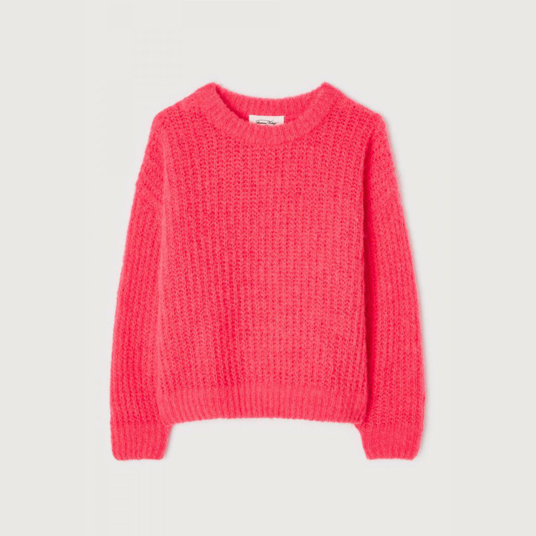 Girls Bright Pink Knit Sweater