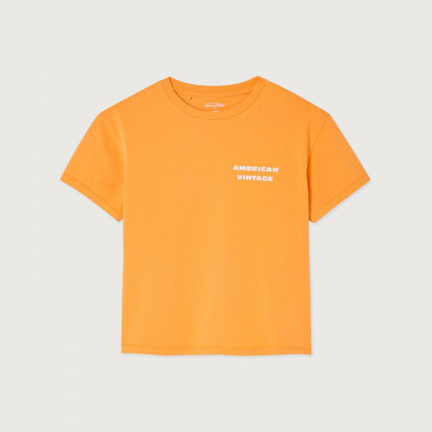 Boys & Girls Orange Logo Cotton T-Shirt