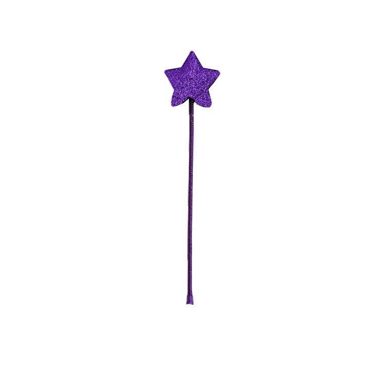 Purple Shining Star Ribbon Wand