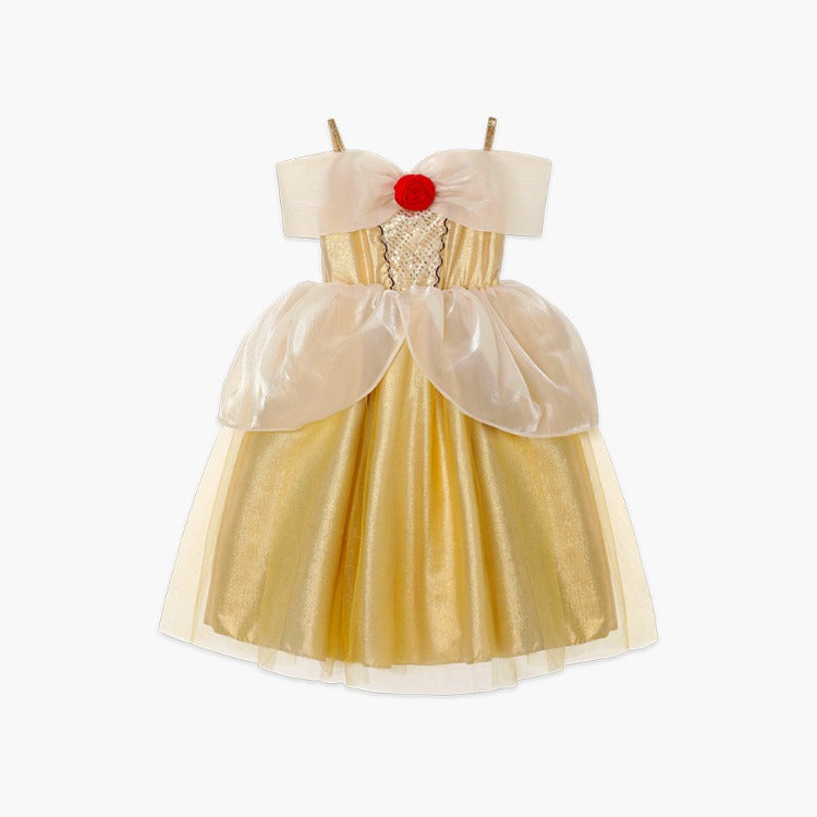 Girls Gold Sleeveless Dress