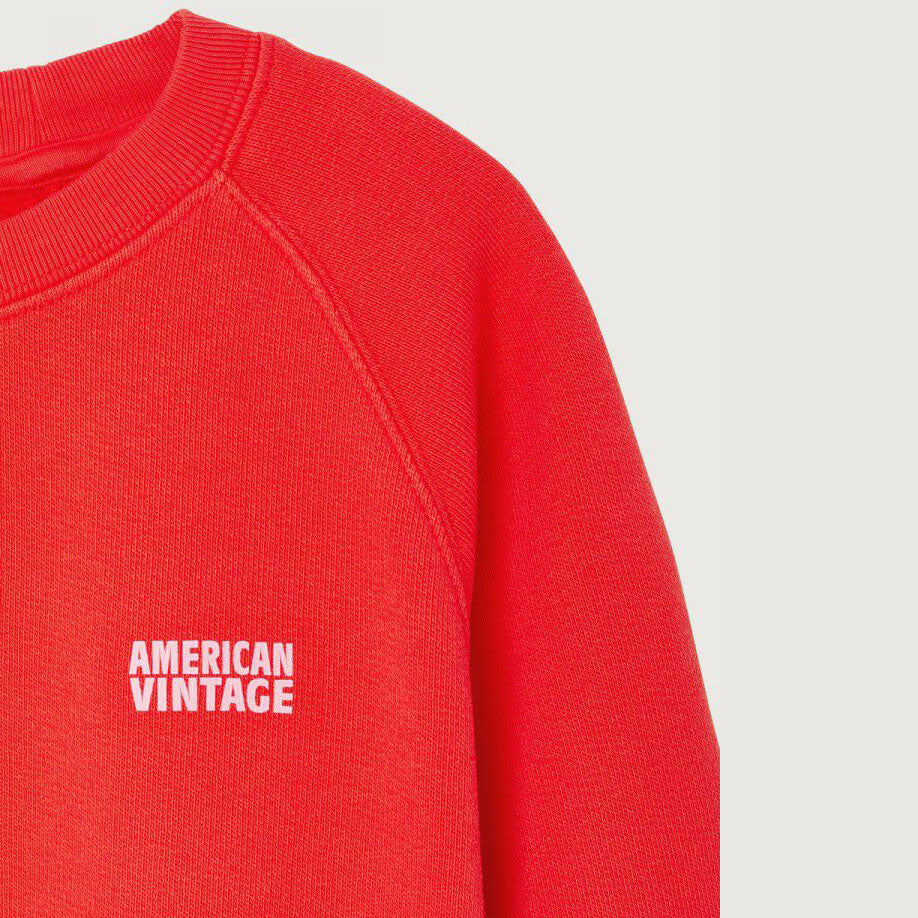 Boys & Girls Red Logo Cotton Sweatshirt