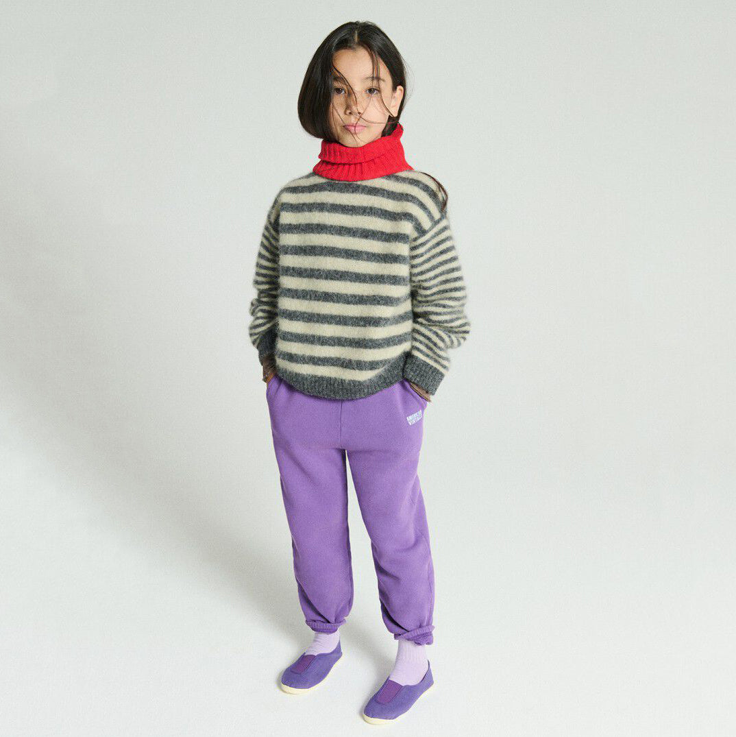 Boys & Girls Purple Cotton Trousers