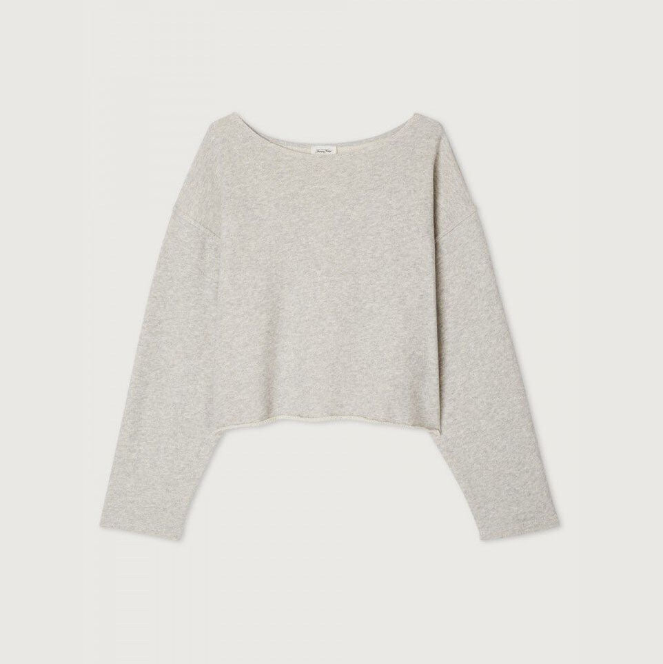 Women Light Grey Cotton Sweatshirt