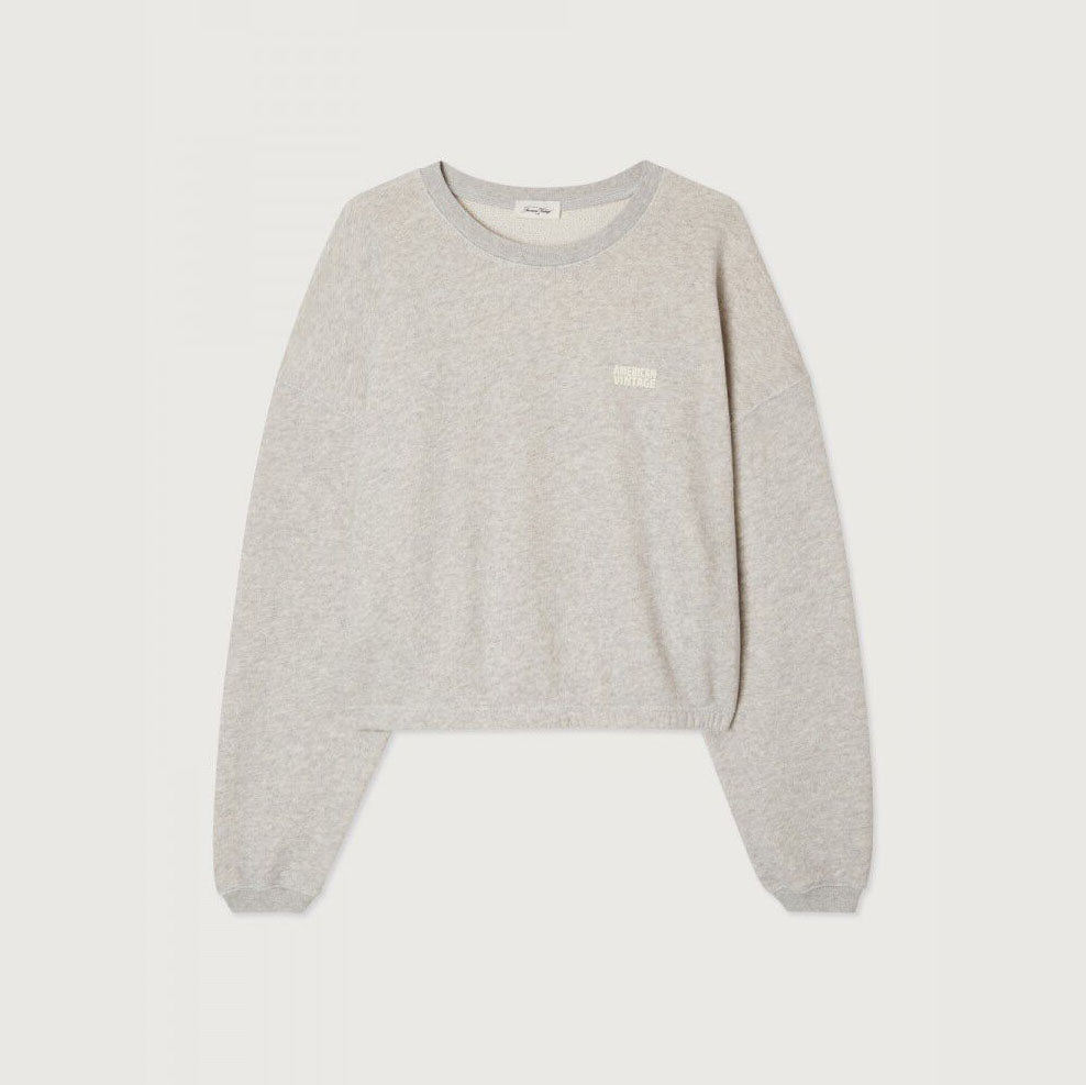 Women Light Grey Cotton Sweatshirt