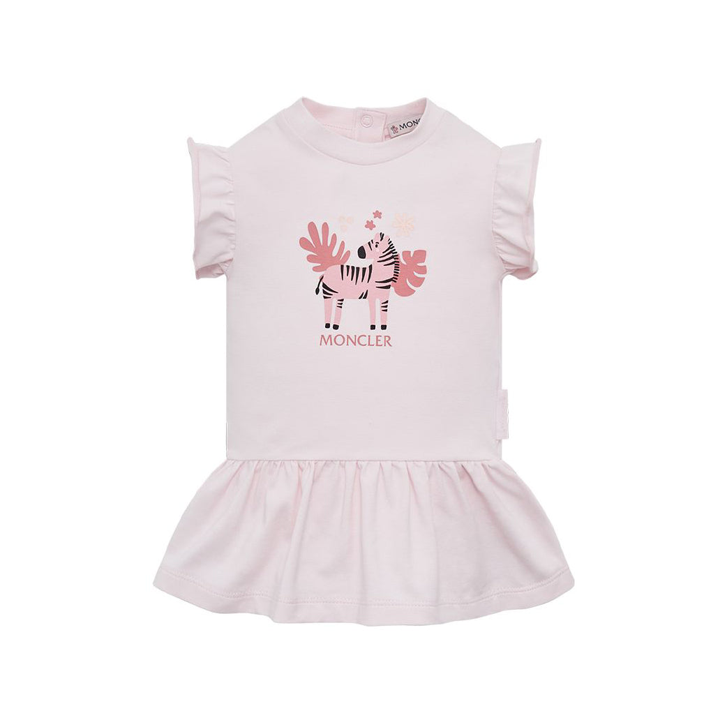 Baby Girls Light Pink Printed Cotton Dress