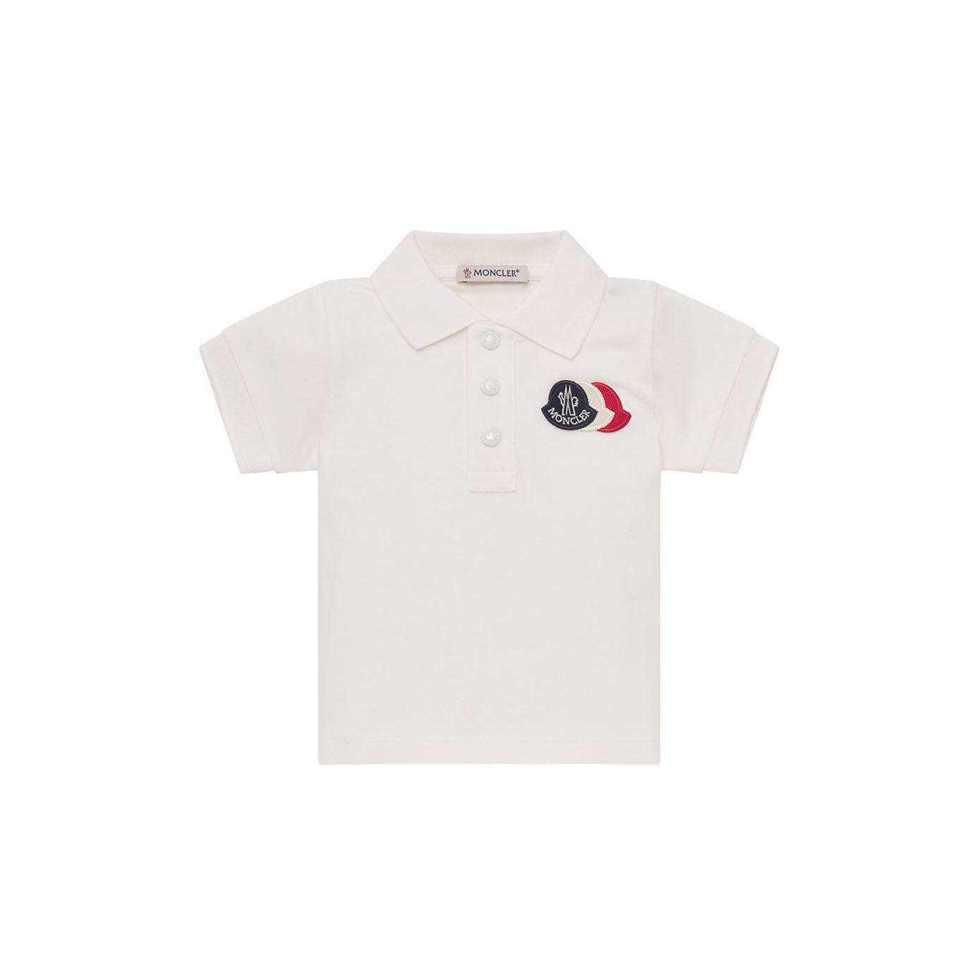 Baby Boys White Cotton Polo Shirt