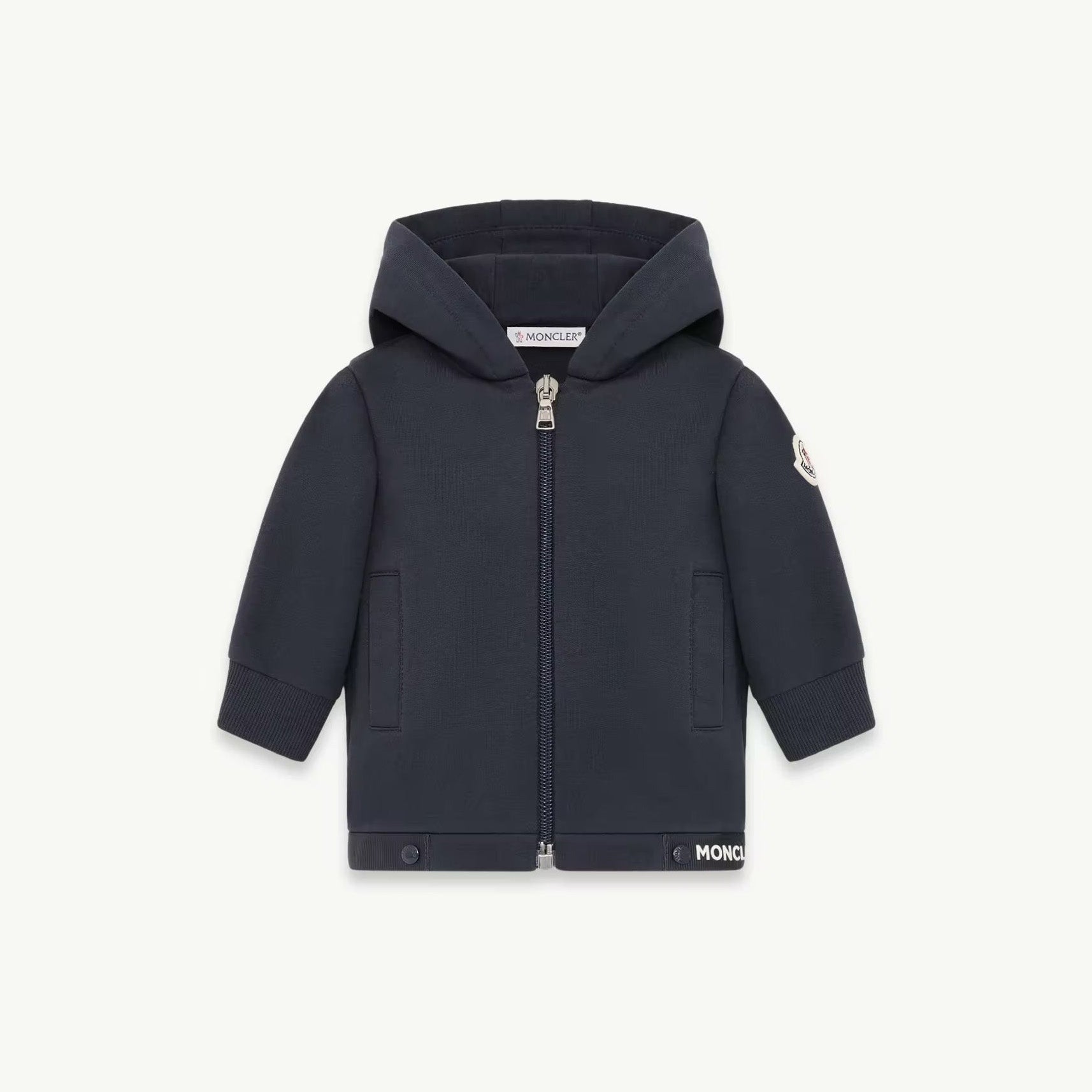 Baby Boys Navy Cotton Zip-up Top