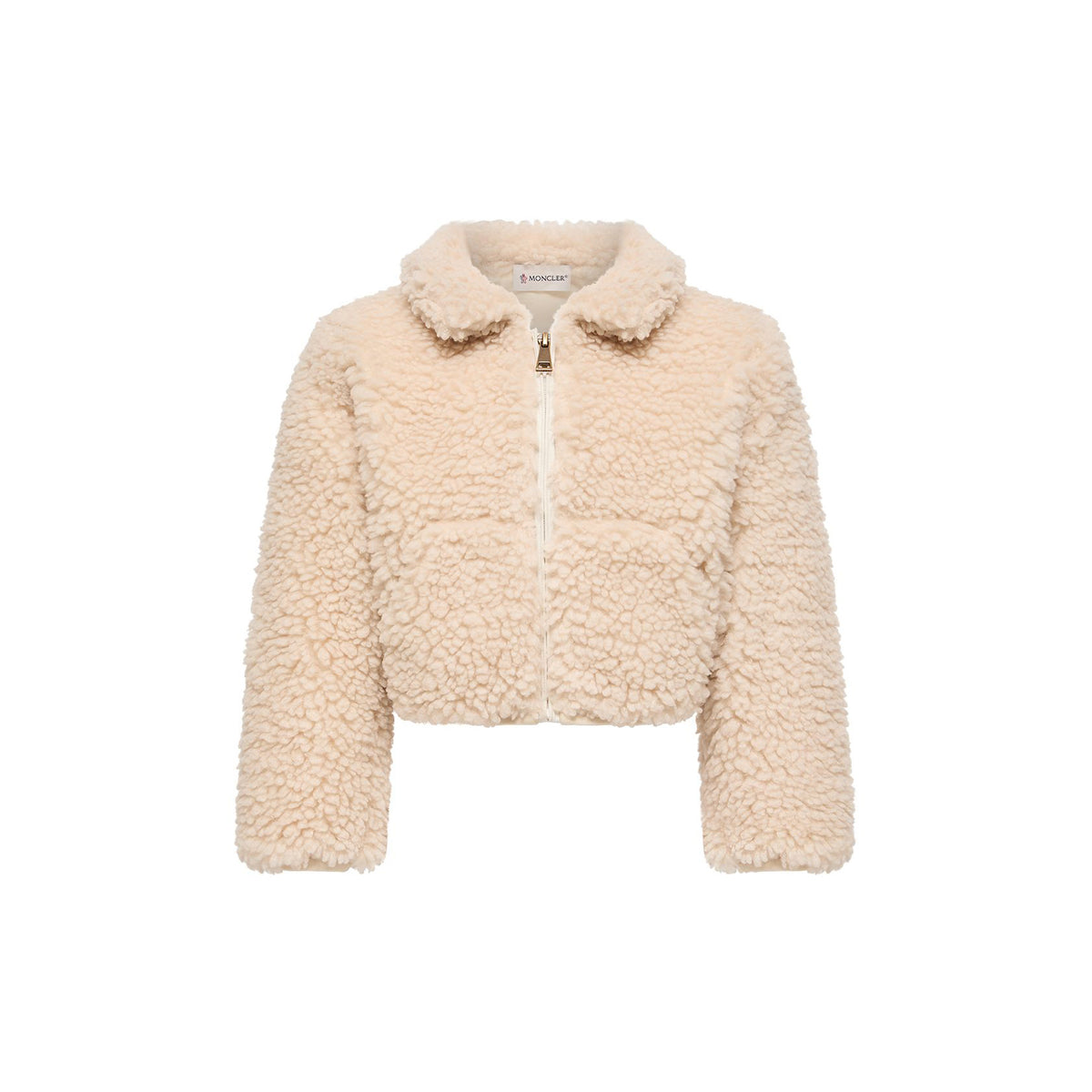 Girls White Sherpa Fleece Jacket