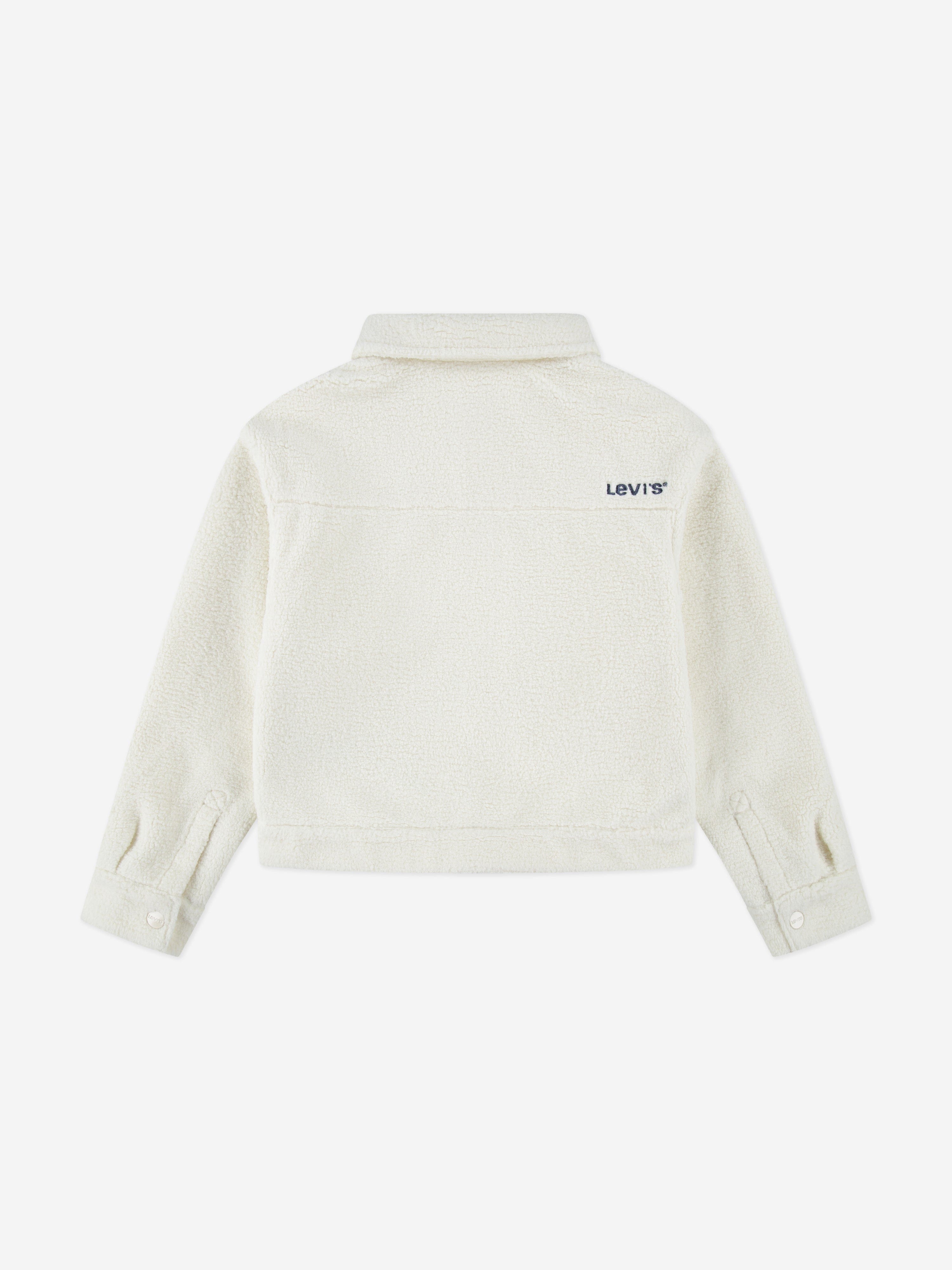 Levi's Girls Boxy Fit Sherpa Trucker Jacket Ivory
