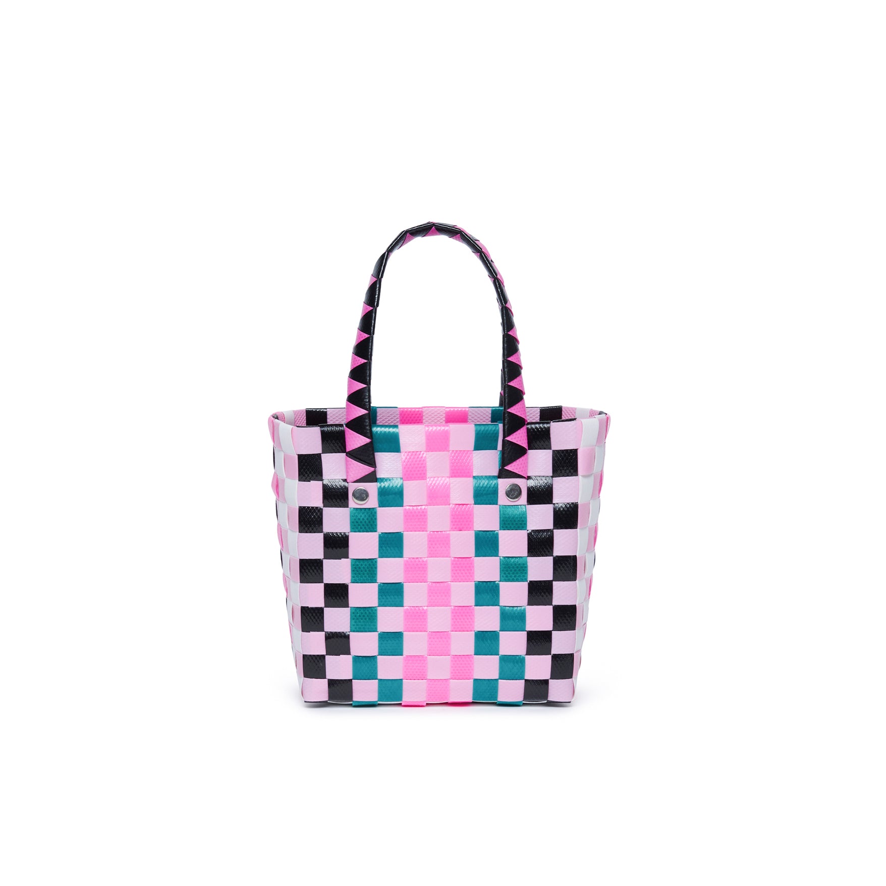 Girls Multicolor Woven Handbag(高x宽x深:14x14x9cm)
