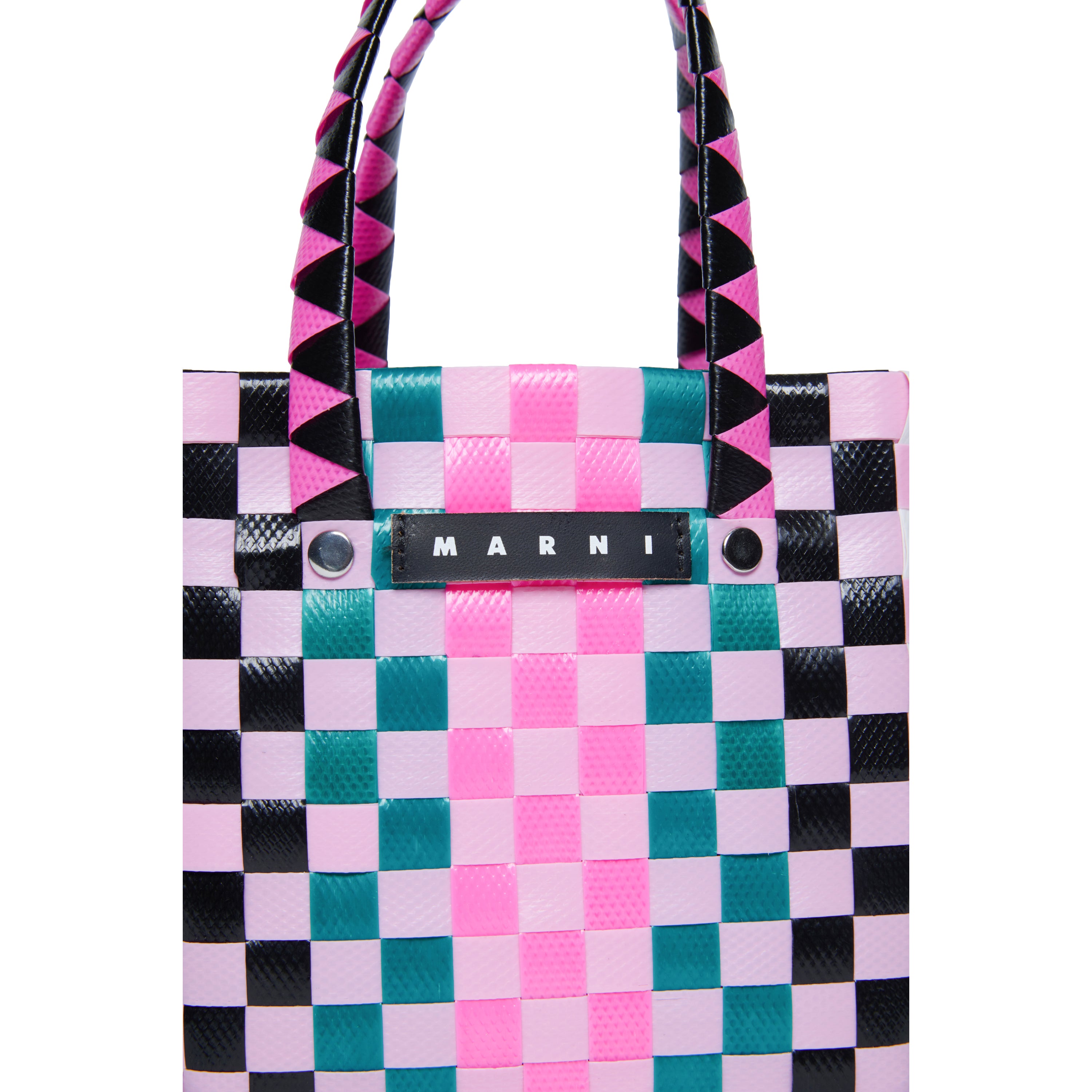 Sac à main tissé multicolore pour filles (H x l x P : 14x14x9cm)