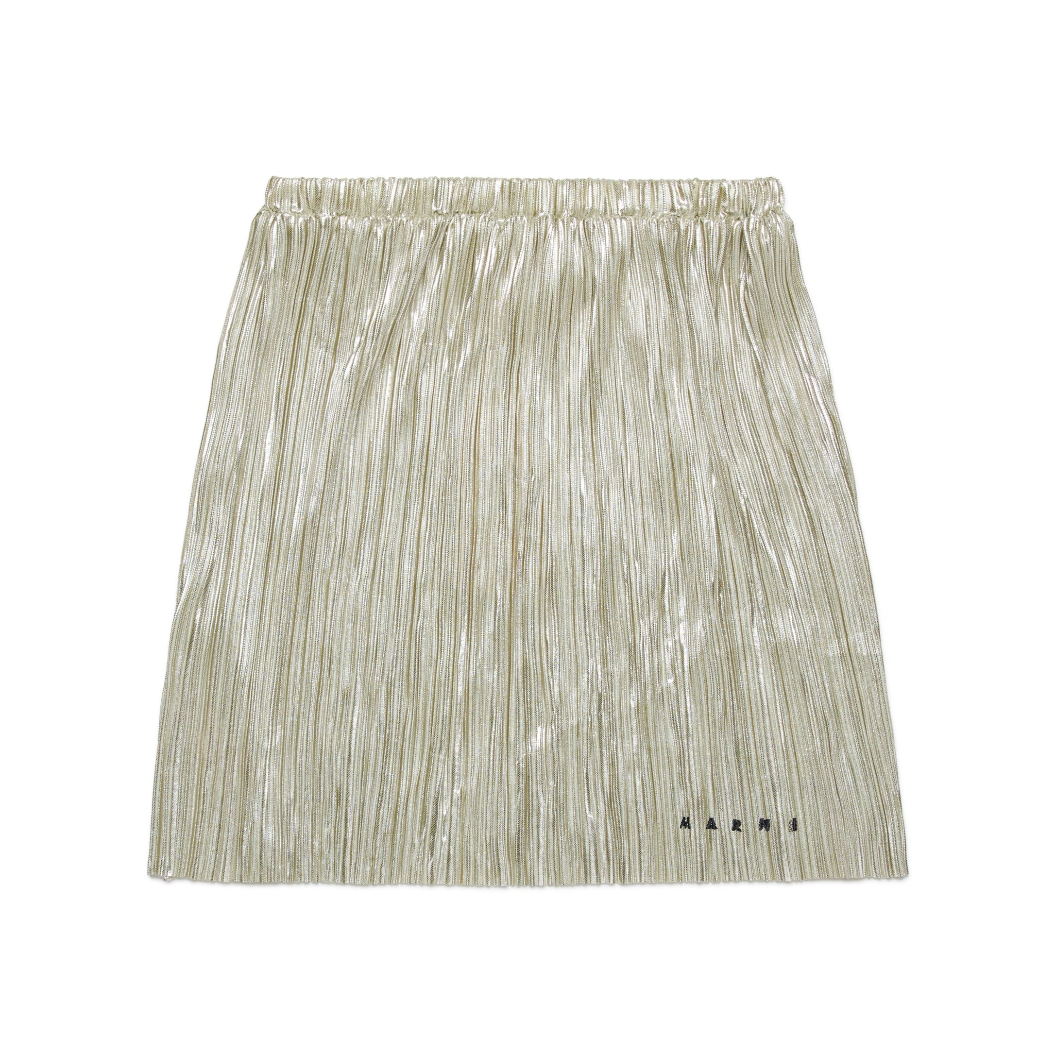 Girls Gold Pleated Skirt