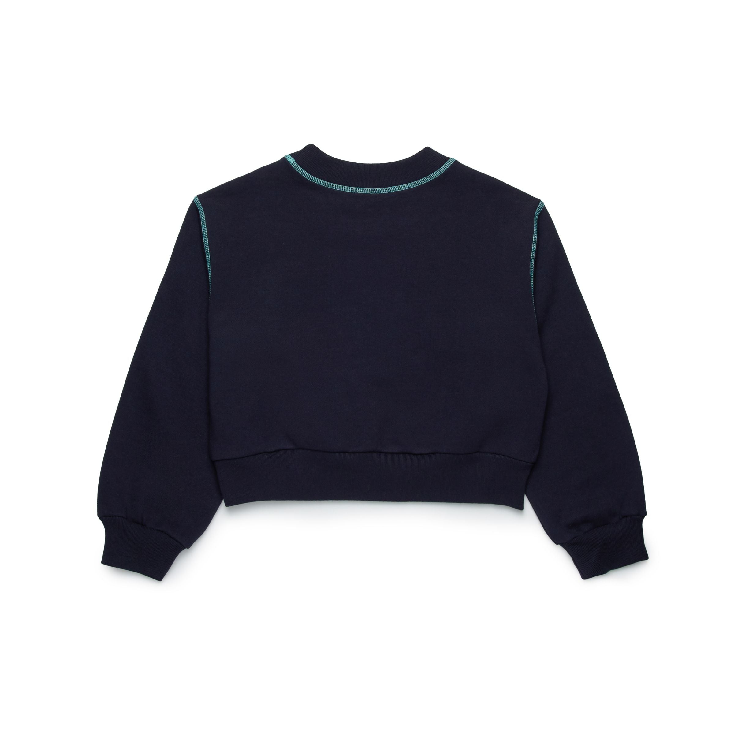 Girls Navy Cotton Sweatshirt