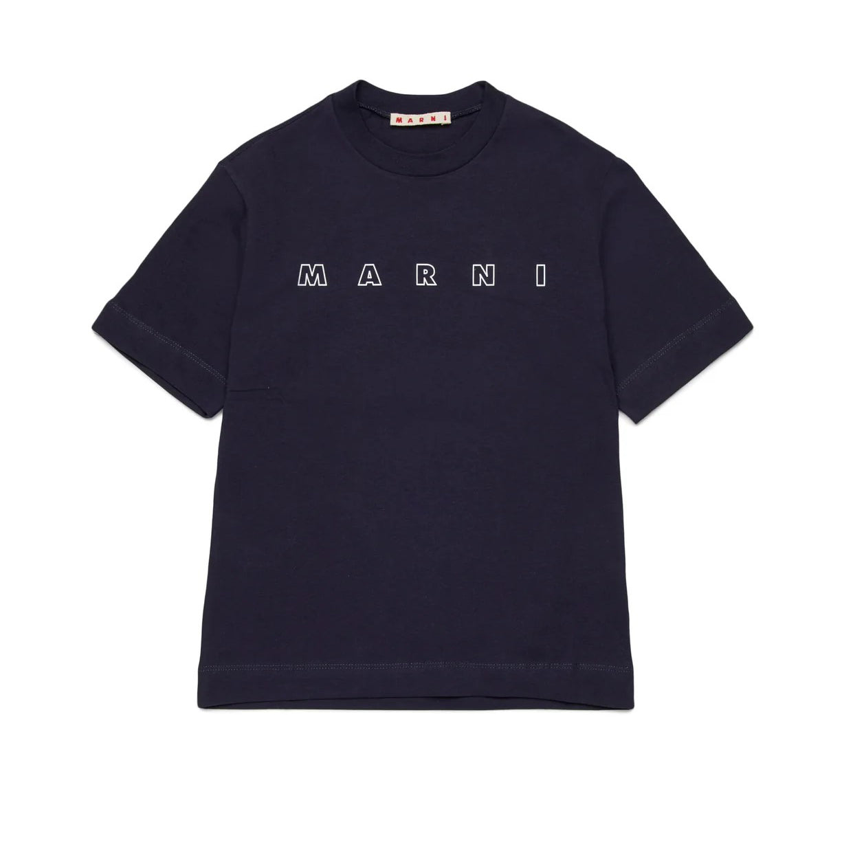 Boys & Girls Navy Logo Cotton T-Shirt