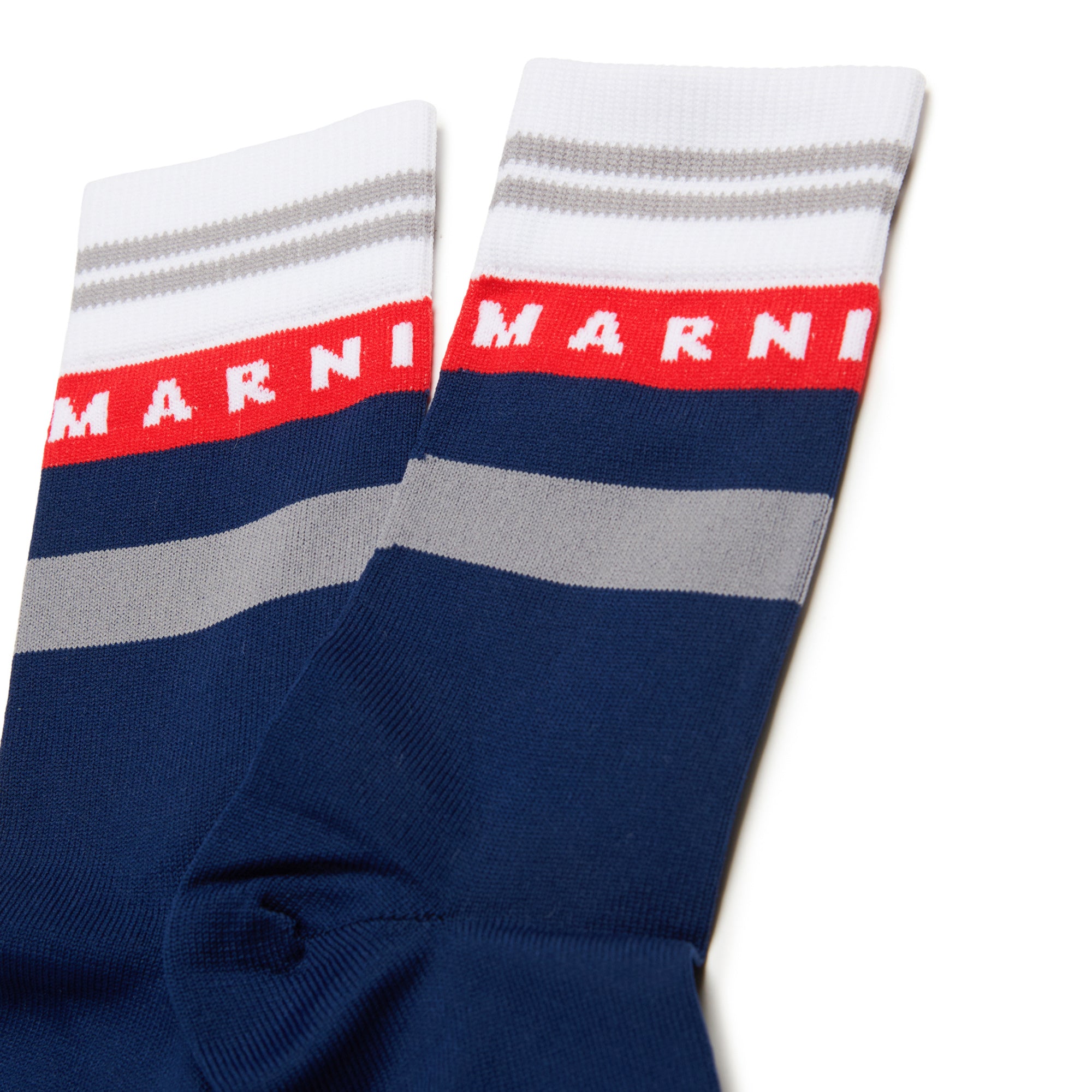Girls Navy Logo Socks
