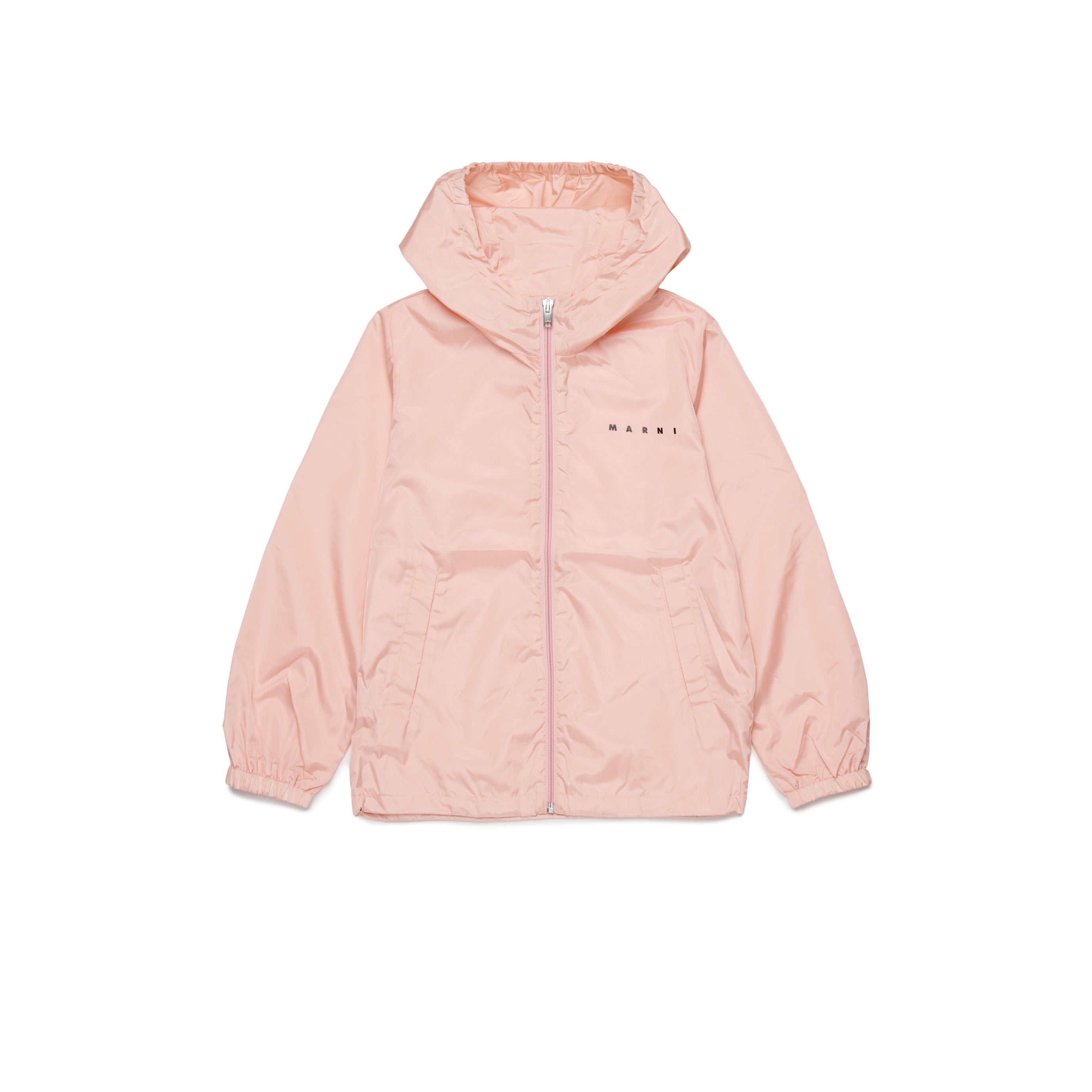 Girls Pink Hooded Zip-Up Jacket
