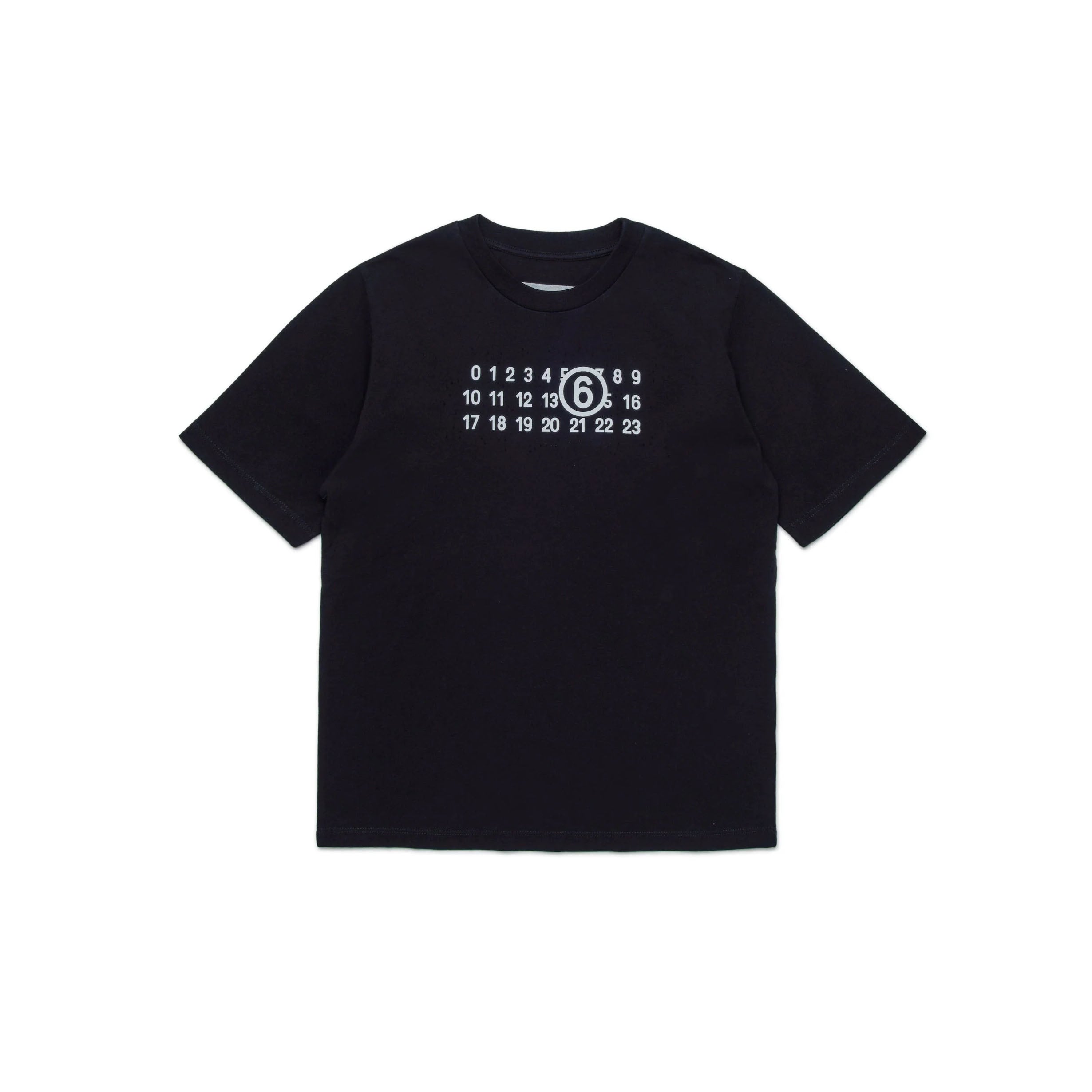 Boys & Girls Black Logo Cotton T-Shirt
