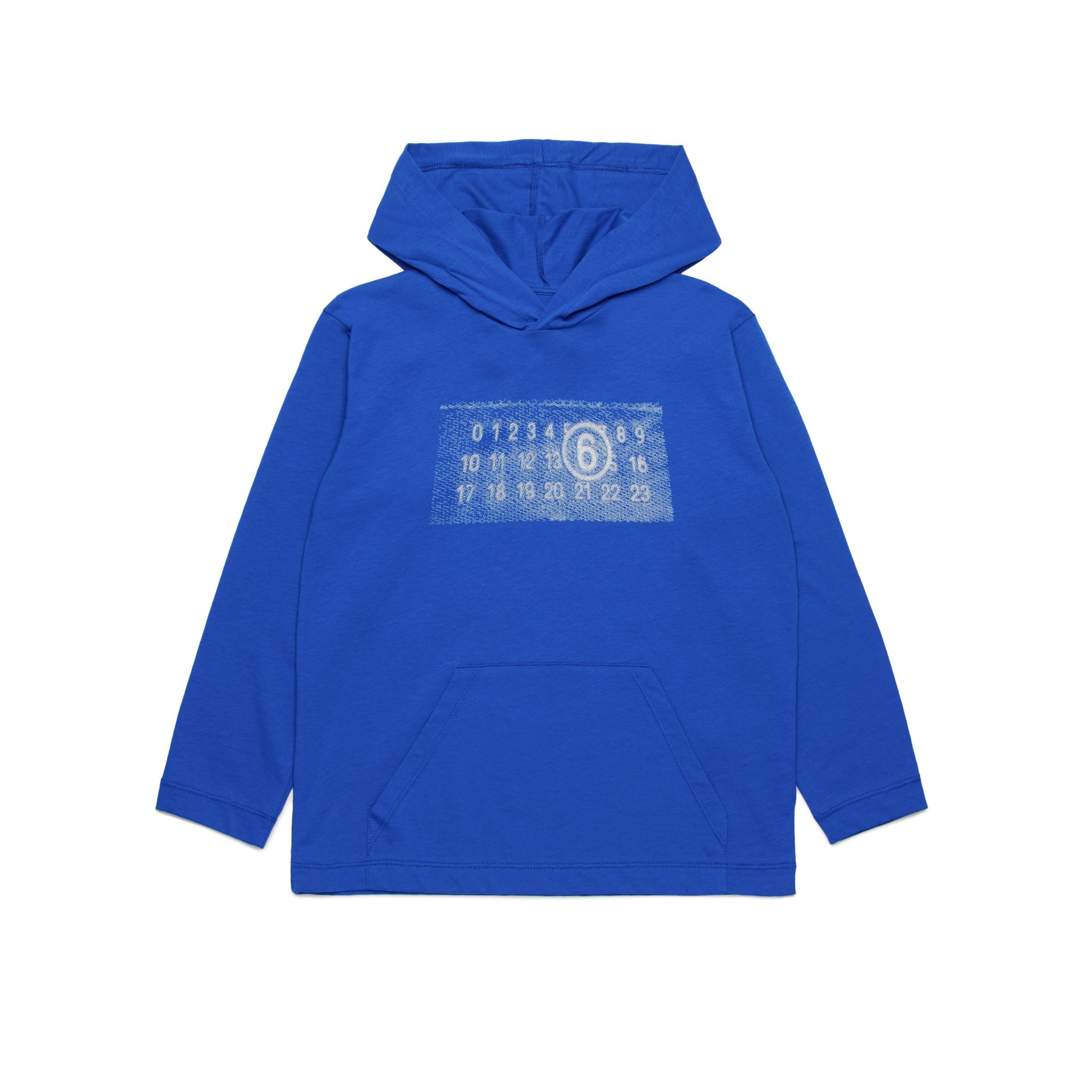 Boys & Girls Blue Hooded Cotton T-Shirt
