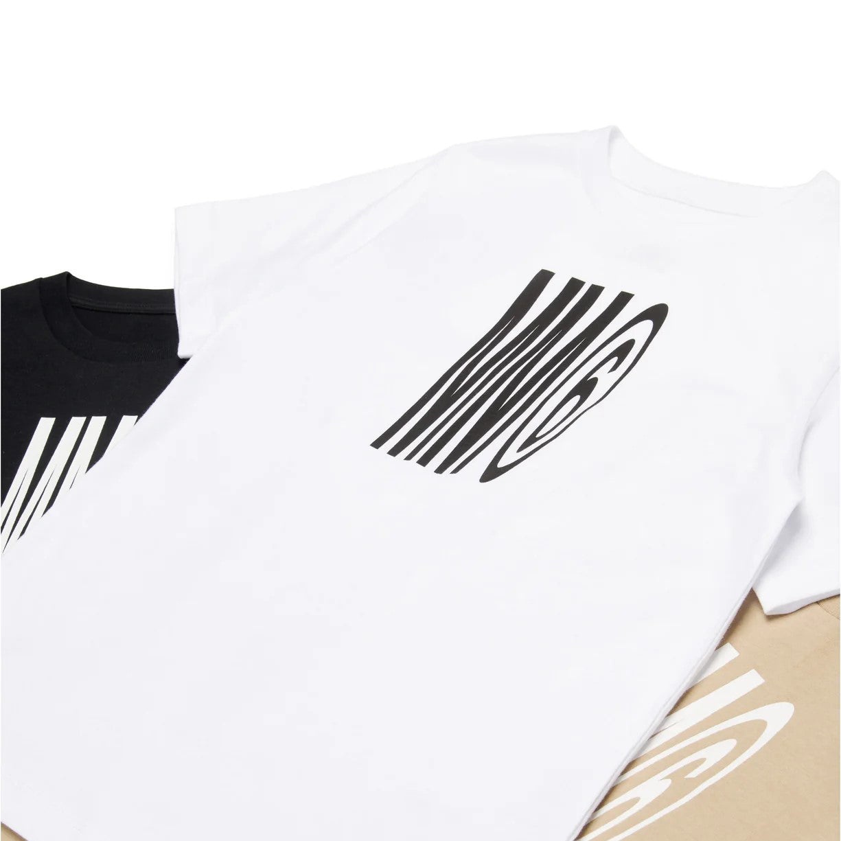 Ensemble de 3 t-shirts en coton imprimés tricolores pour filles