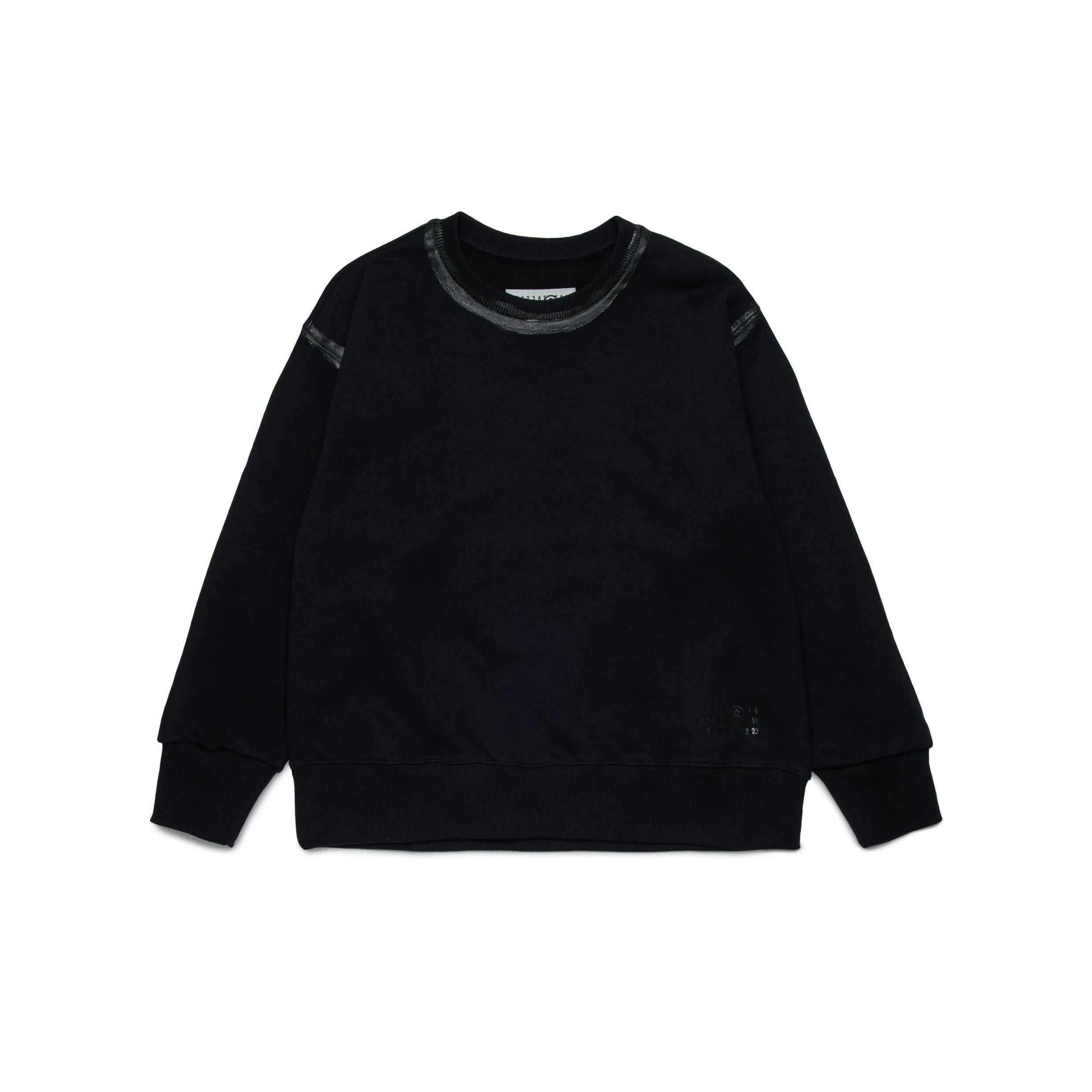 Boys & Girls Black Cotton Sweatshirt