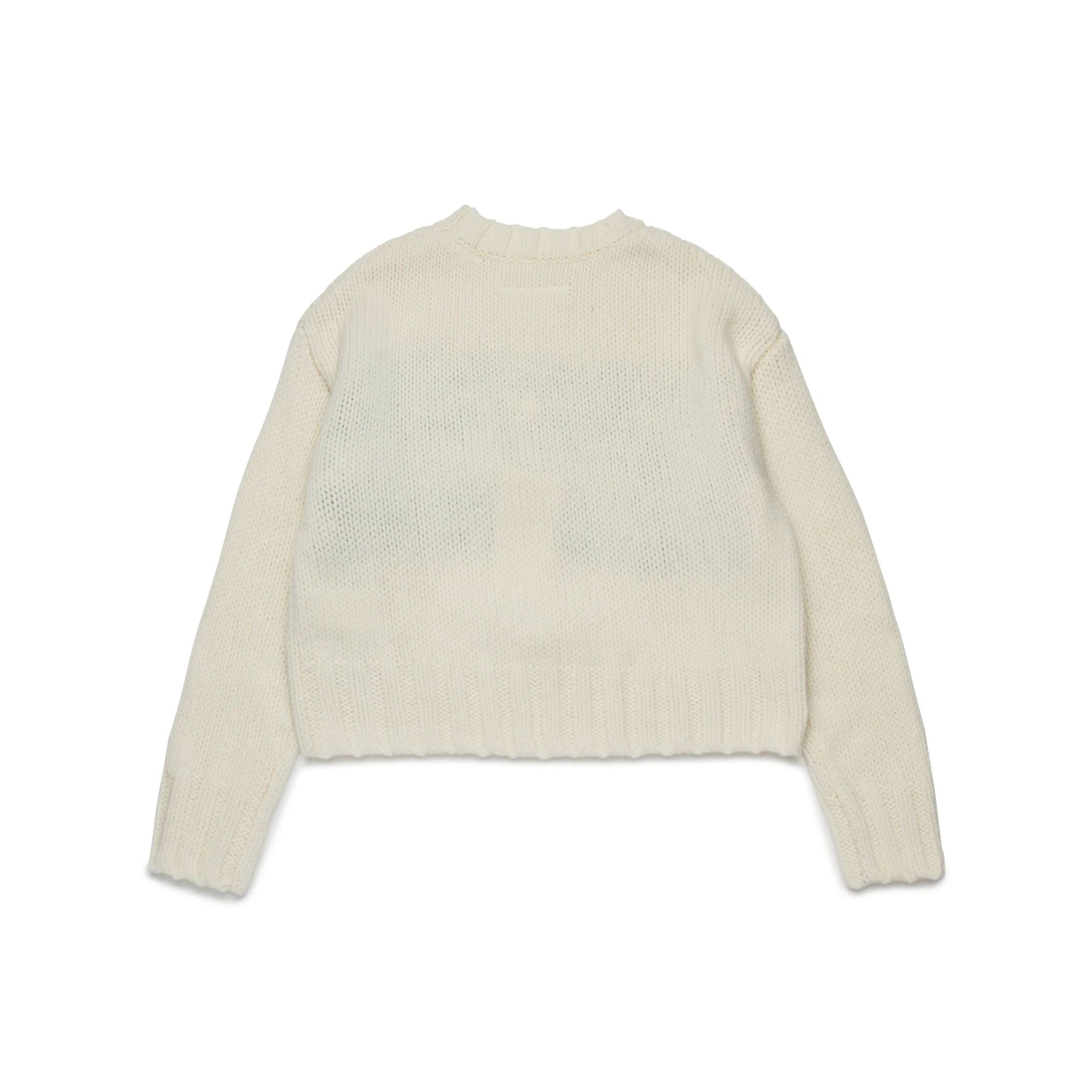 Boys & Girls White Wool Sweater