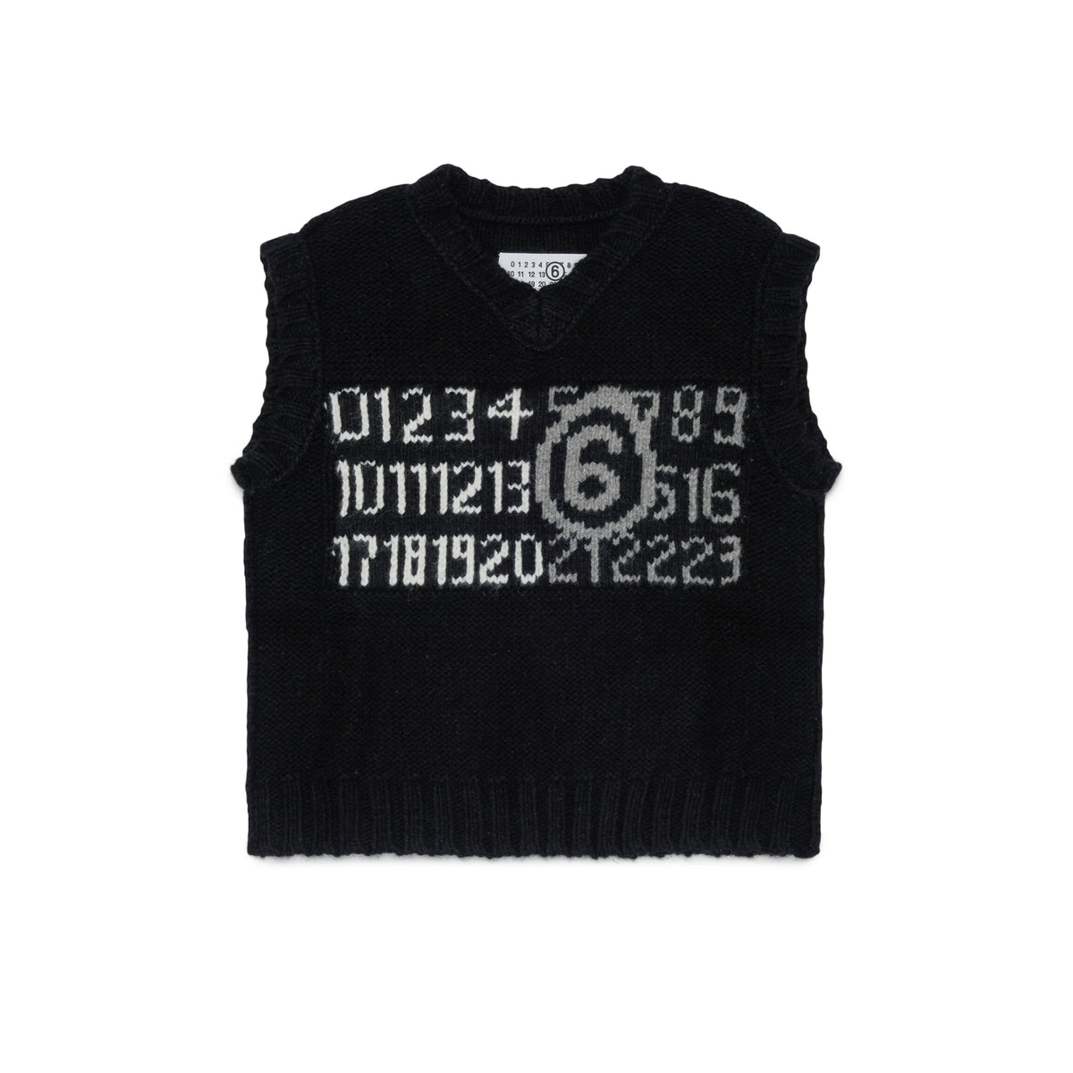 Boys & Girls Black Logo Wool Vest